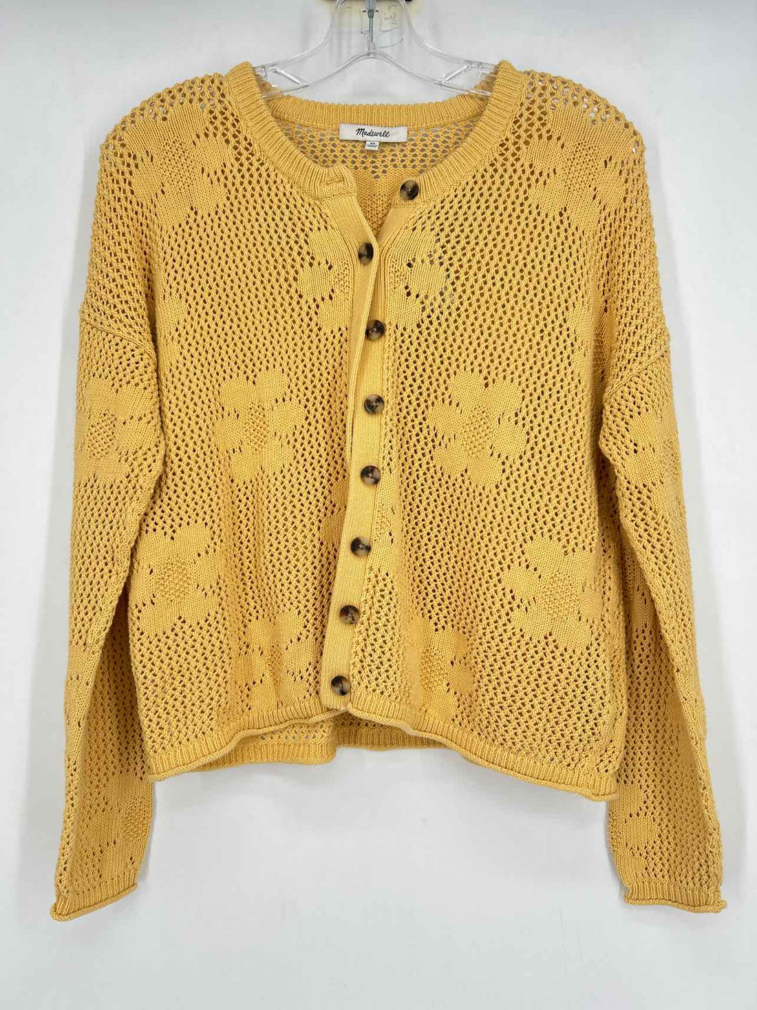 Madewell Size XS Yellow Open Knit Cardigan