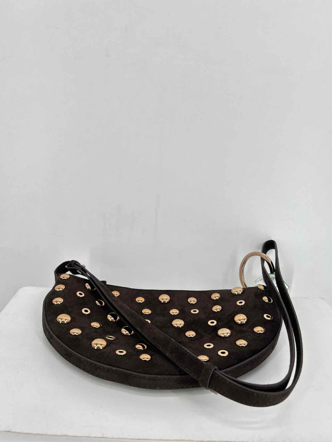 Zara Dark Brown Faux Leather Excellent Condition Shoulder