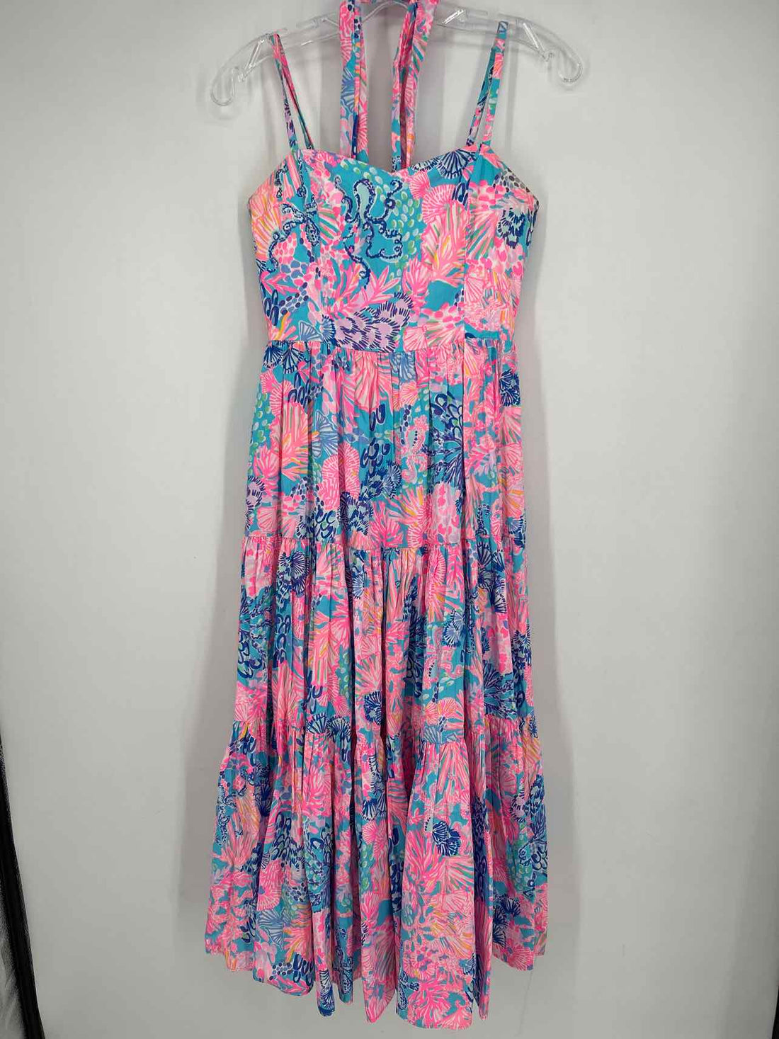 Lilly Pulitzer 2 Blue & Pink Print Sleeveless Lilly Pulitzer Dress
