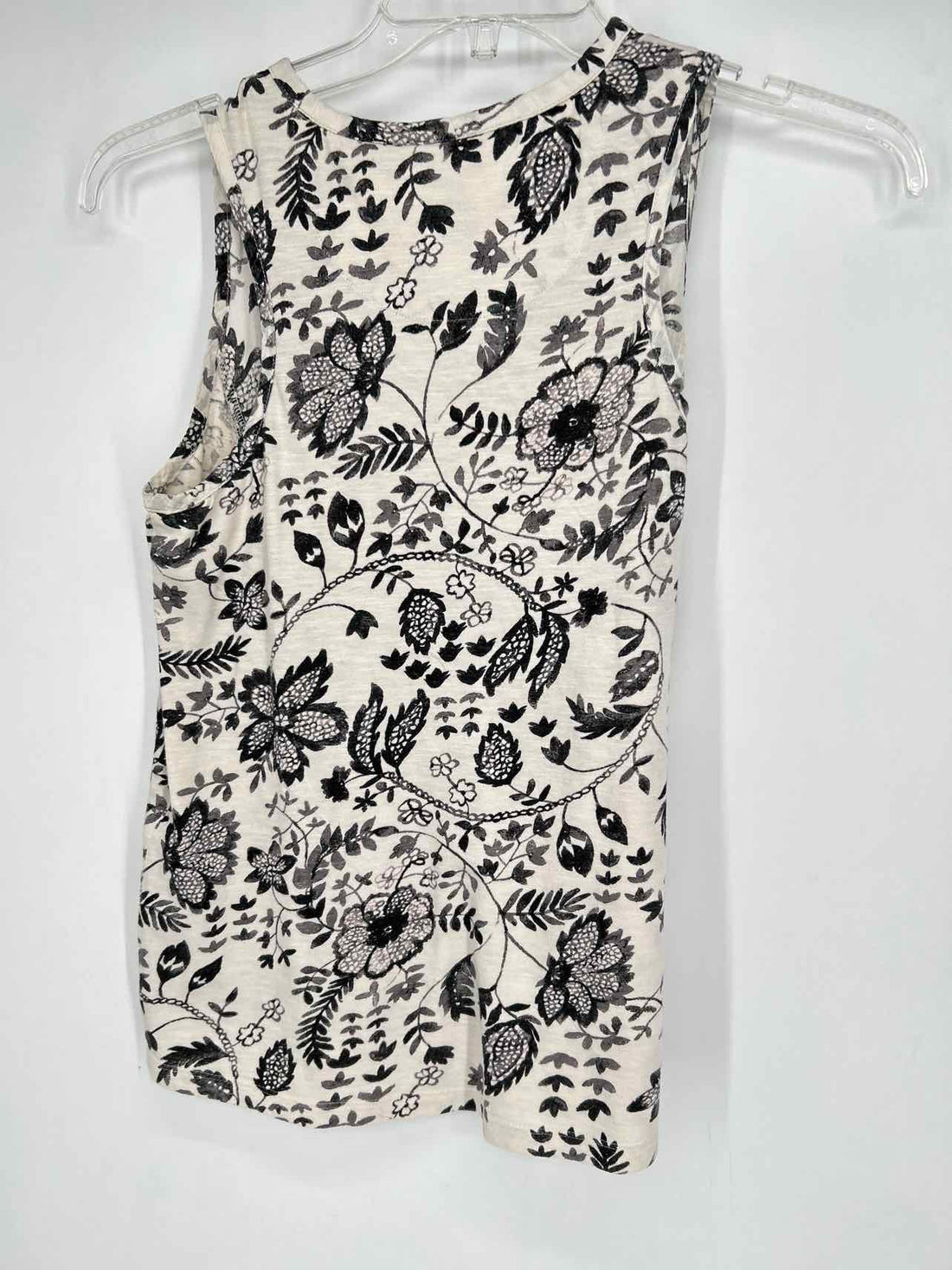 Maeve Size XS White & Black Print Sleeveless