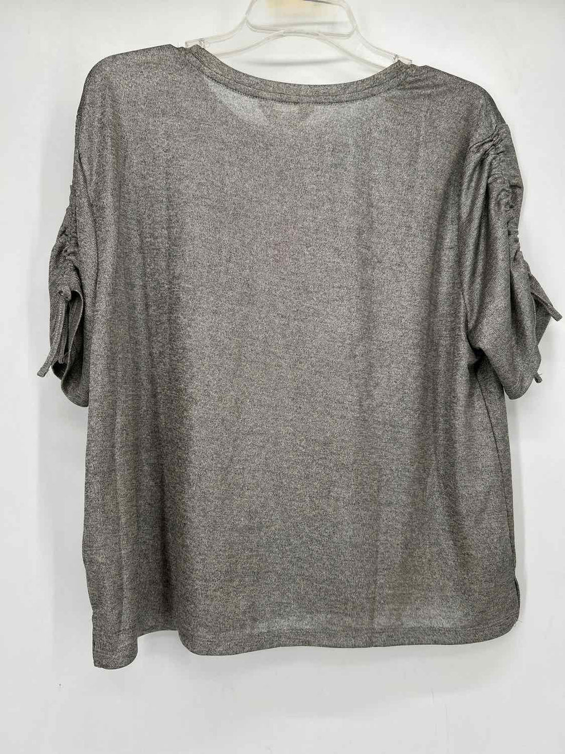 Nicole Miller Size L Silver Short Sleeve