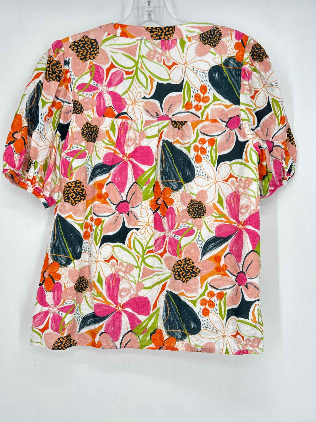 Fate Size S White & Pink Floral Short Sleeve