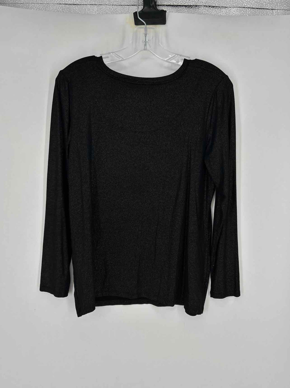 Chicos Size 1 (M) Black Shimmer Long Sleeve
