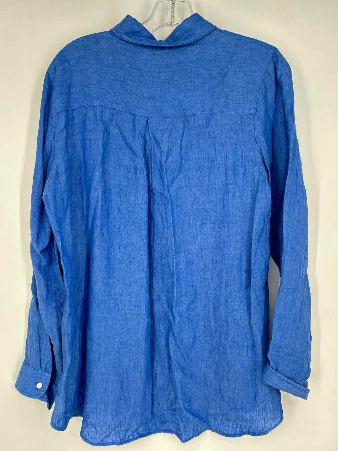 J McLaughlin Size L Blue Linen Long Sleeve