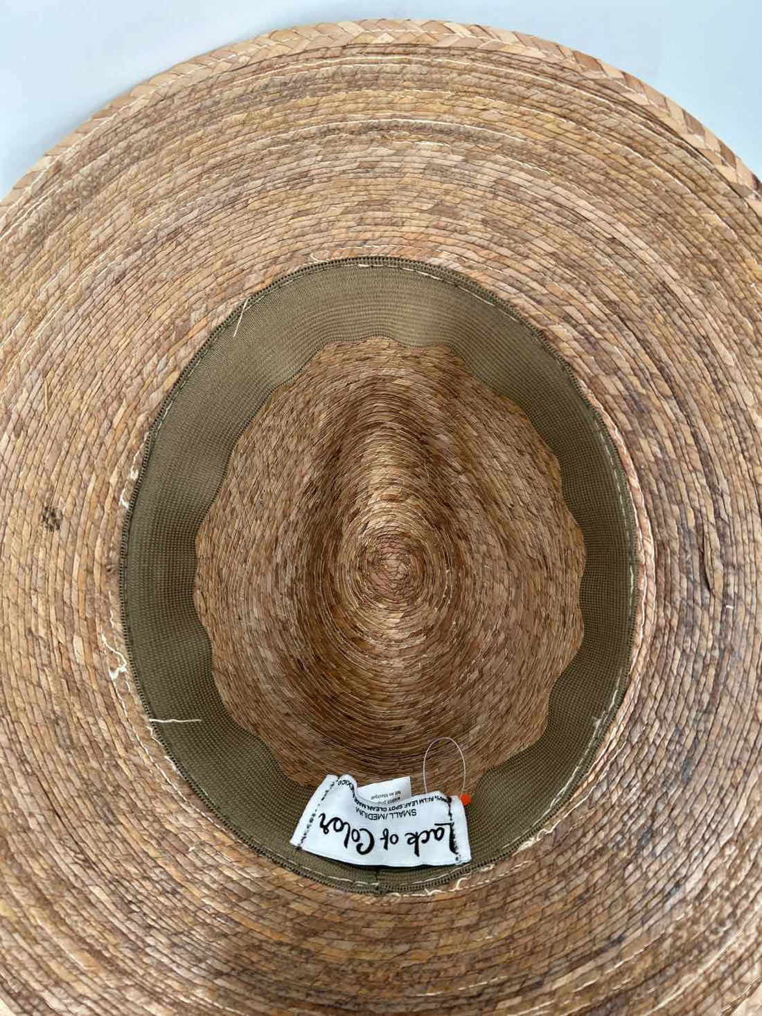 Lack of Color Size S/M Palm Leaf Tan Hats