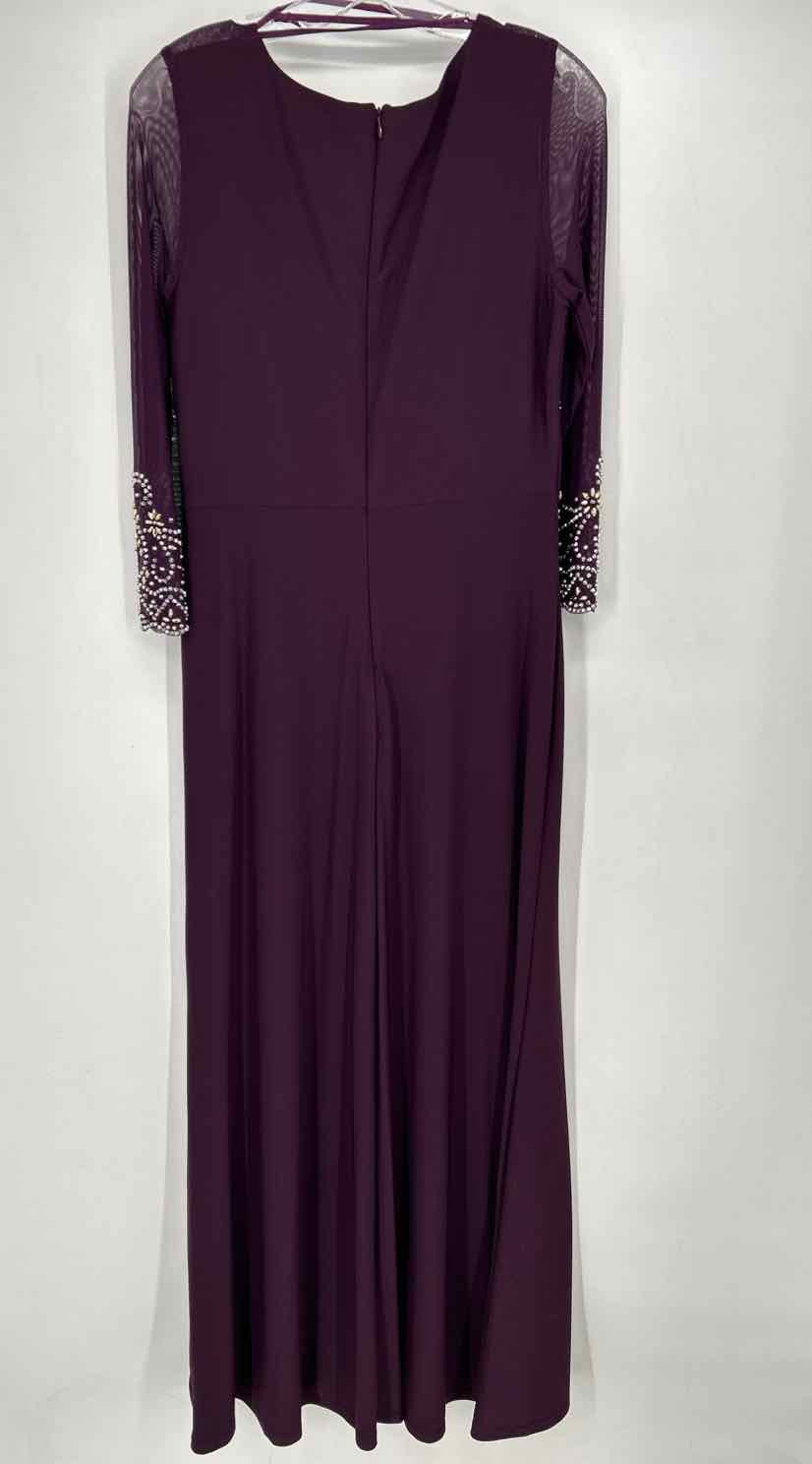 Jackie Jon 8 Purple Embellished Long Sleeve Holiday