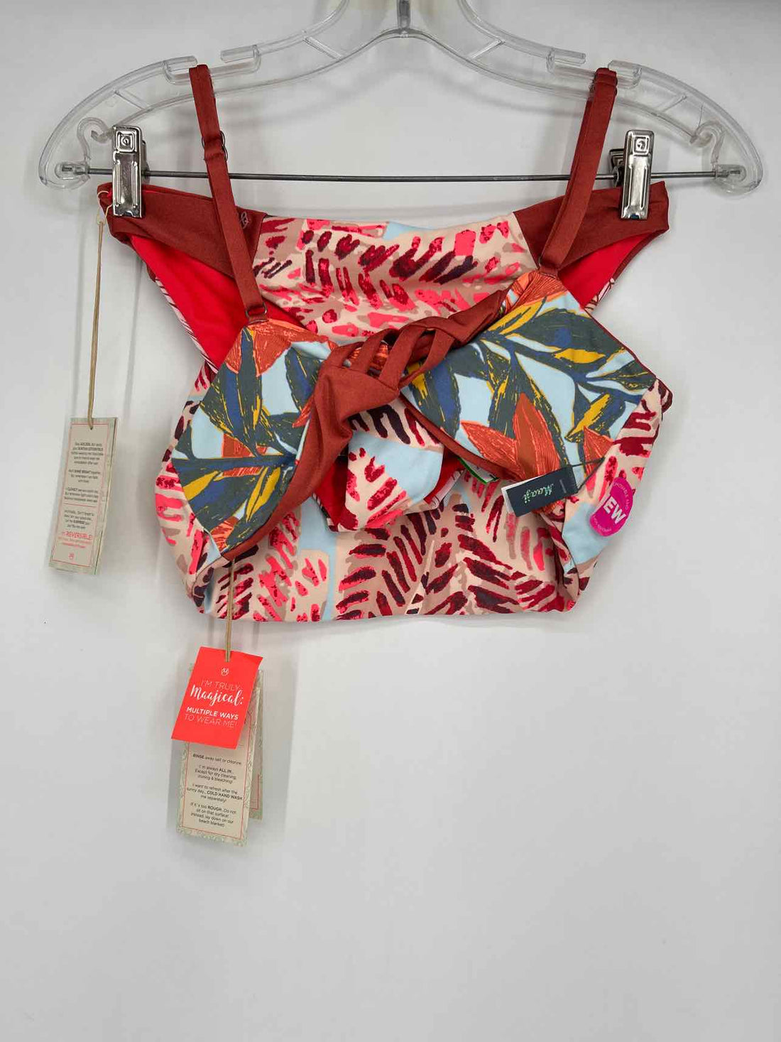Maaji Size M/L Red Multi Color NWT Swimsuit 2 Piece