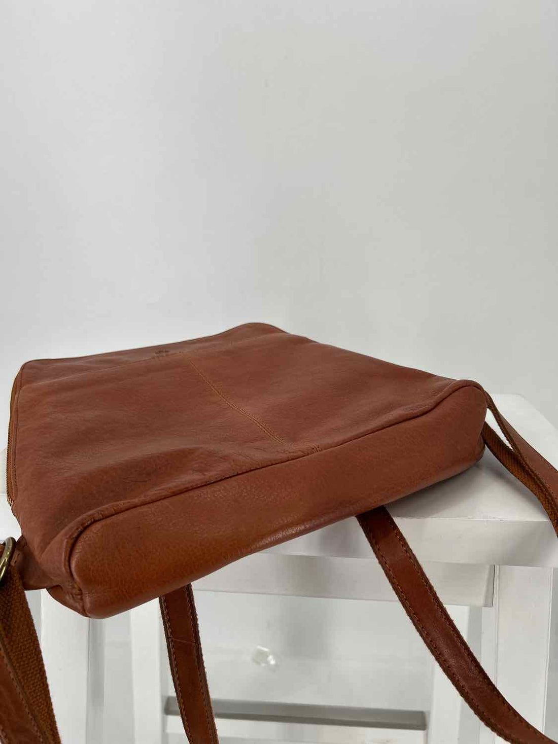 Oak & Tan Brown Genuine Leather Pre Owned Backpack