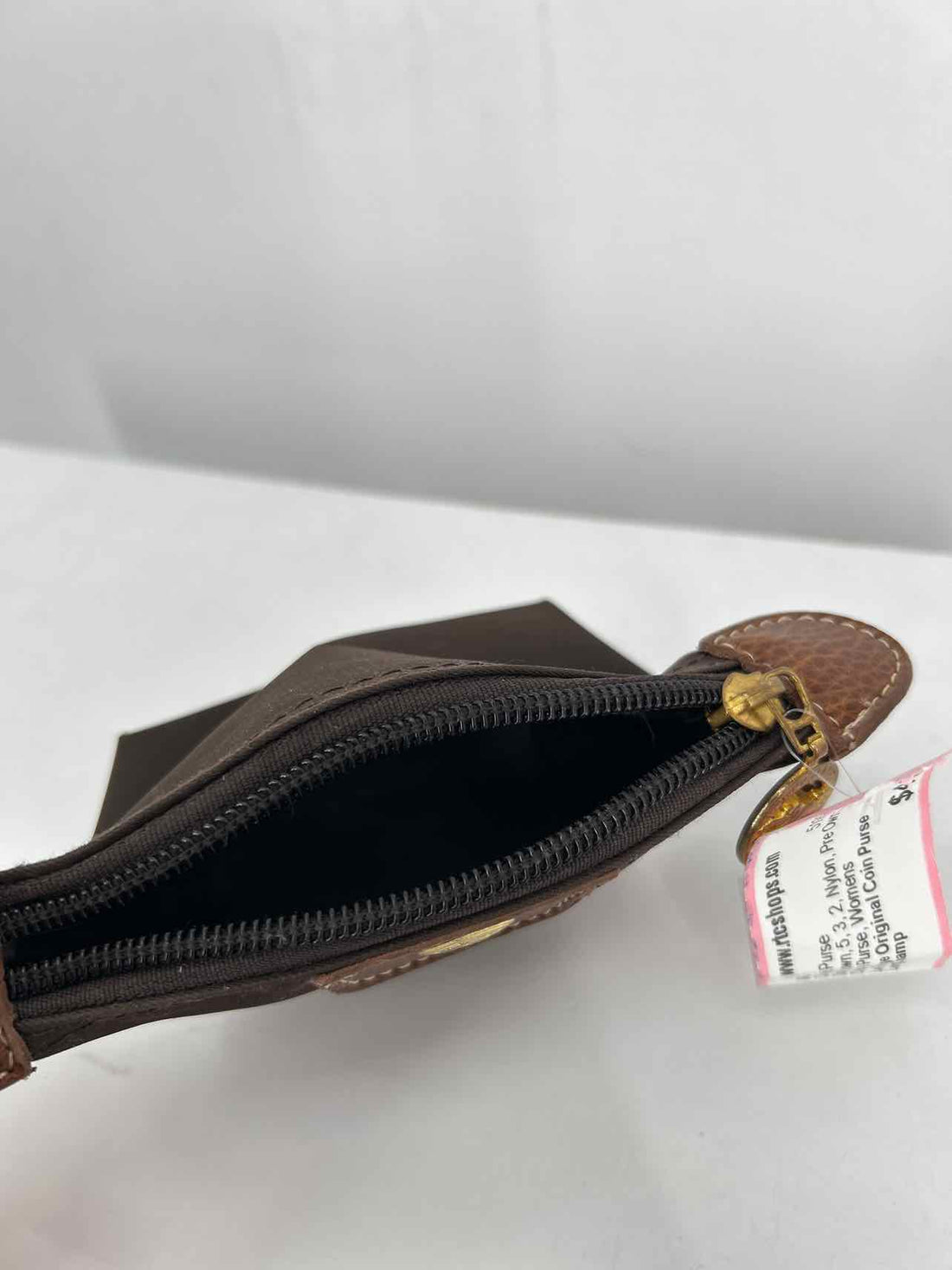 LongChamp Dark Brown Nylon Pre Owned Change Purse