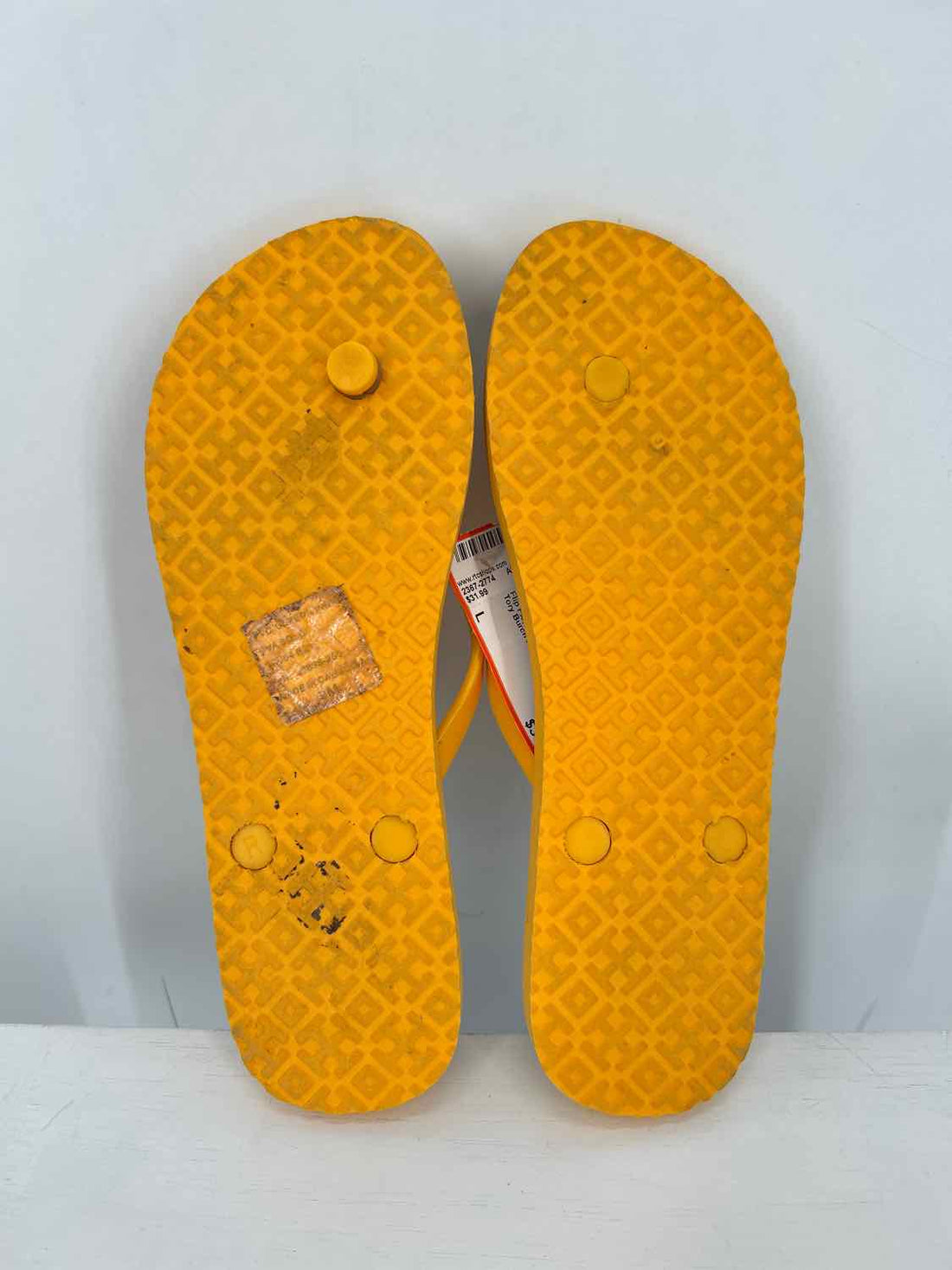 Tory Burch Women Size L Yellow Flip Flops