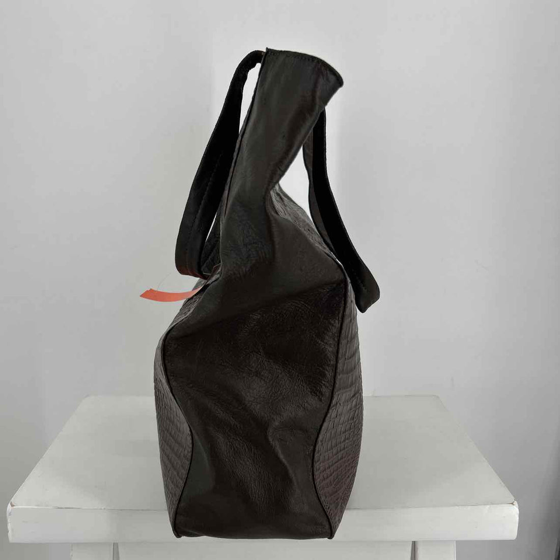 Jana Feifer Dark Brown Faux Leather Pre Owned Tote