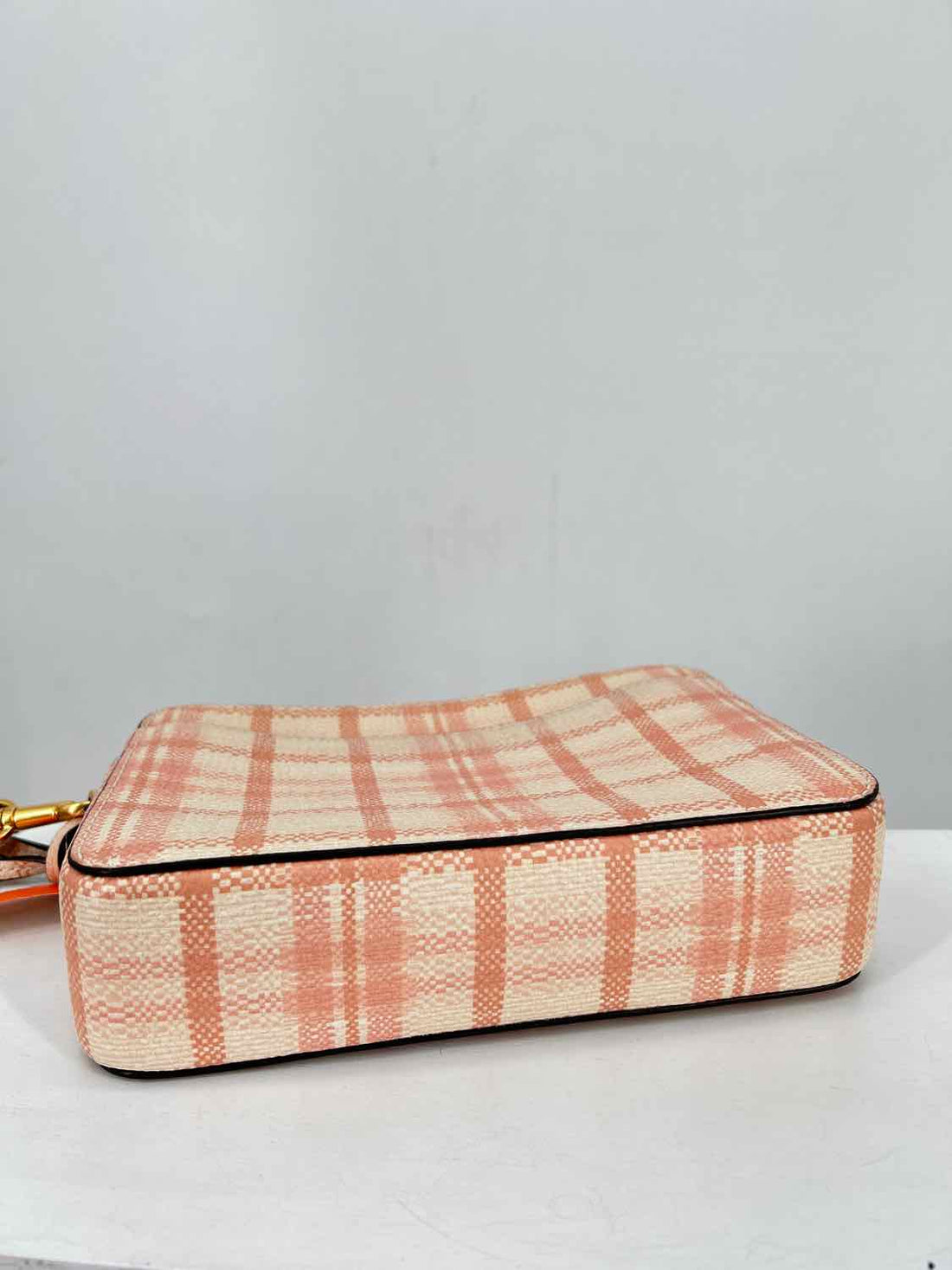 Kate Spade Pink & White McGraw Plaid Camera Crossbody