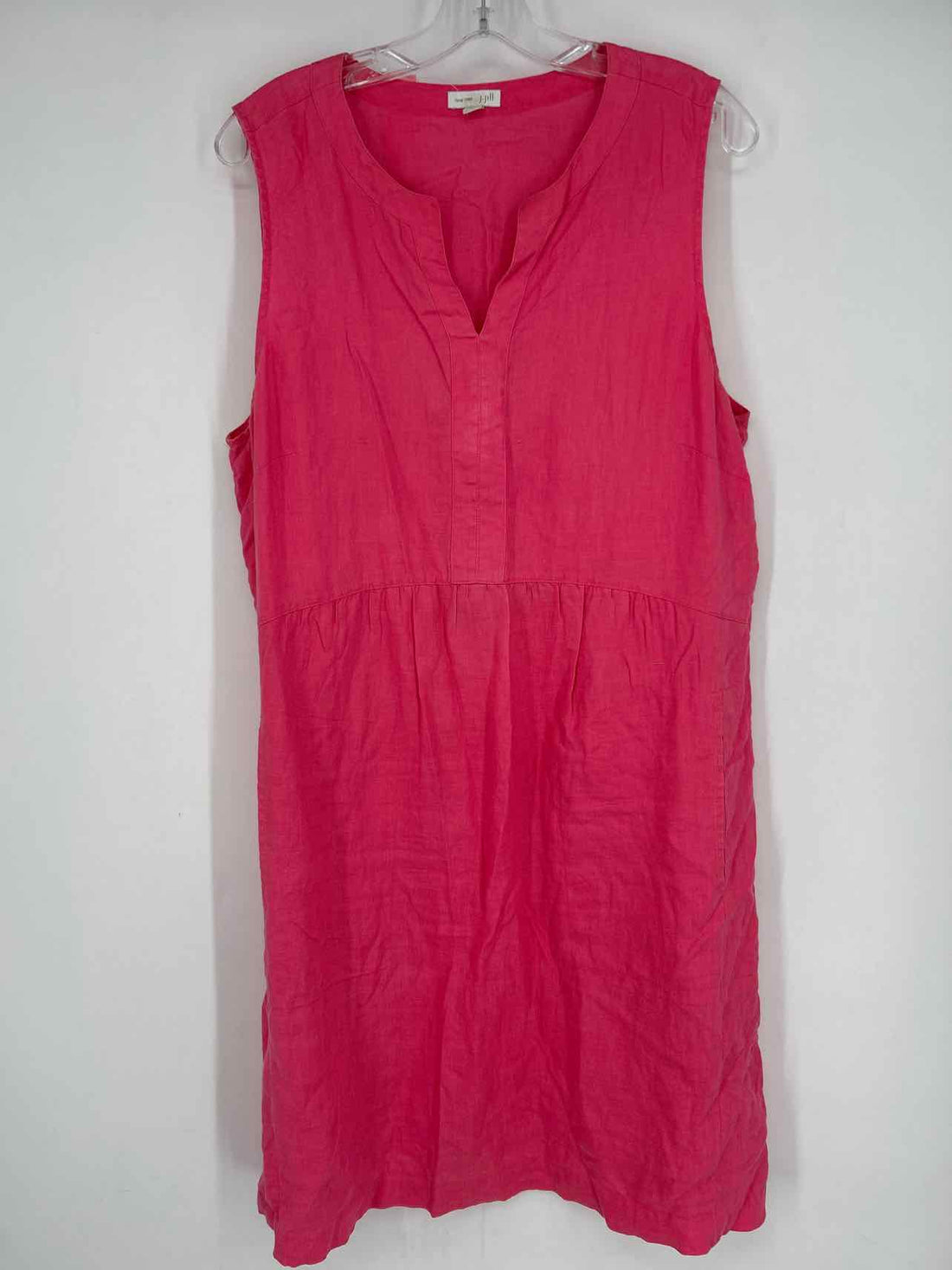 J Jill Size L Pink Sleeveless Dress