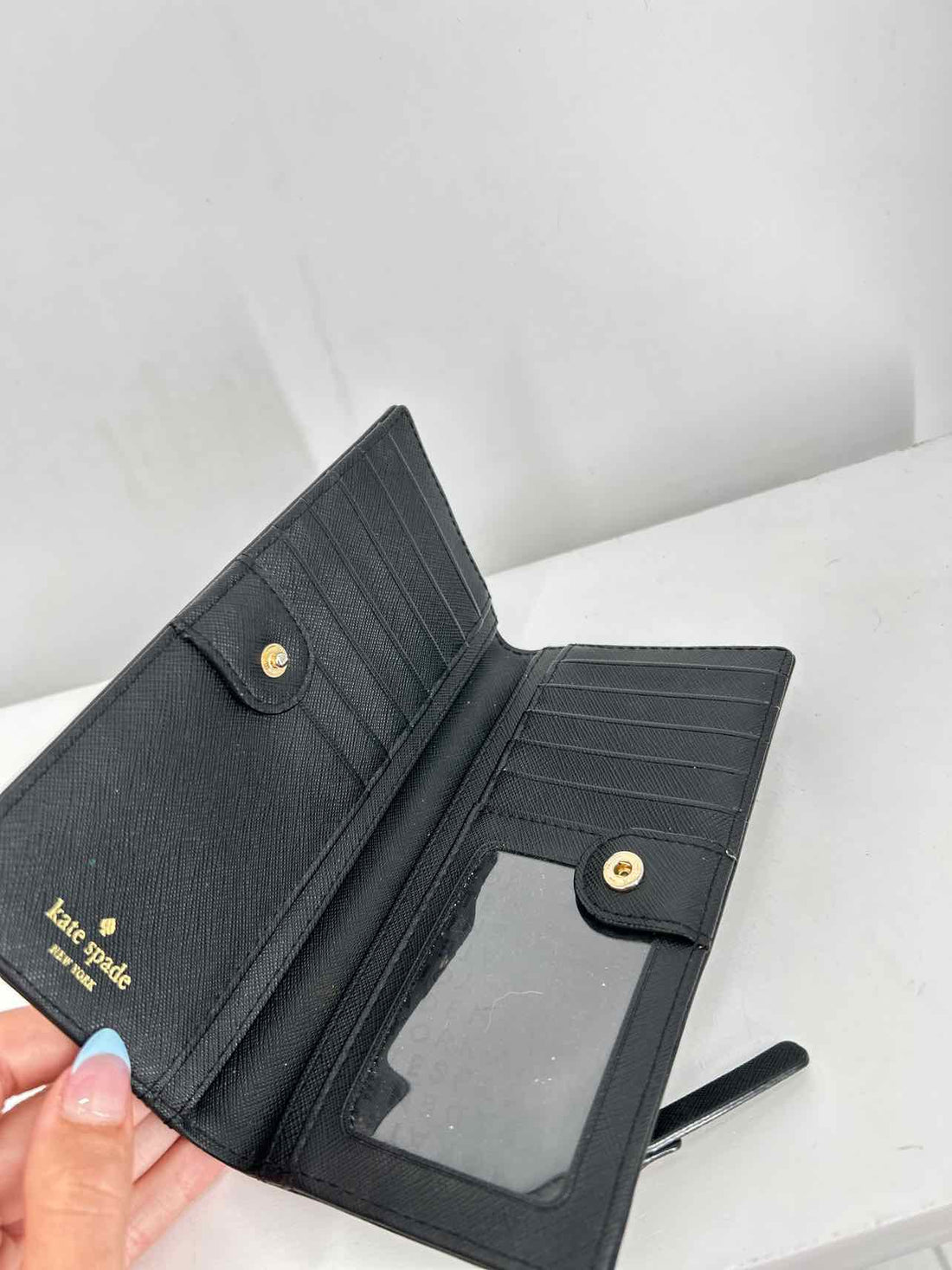 Kate Spade Black Saffiano Leather Pre Owned Wallet