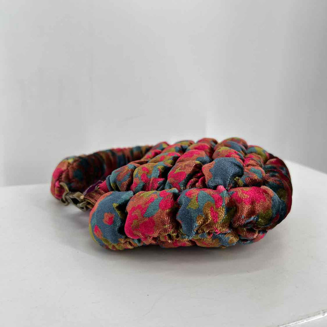 Natural Life Pink & teal Velvet Clutch