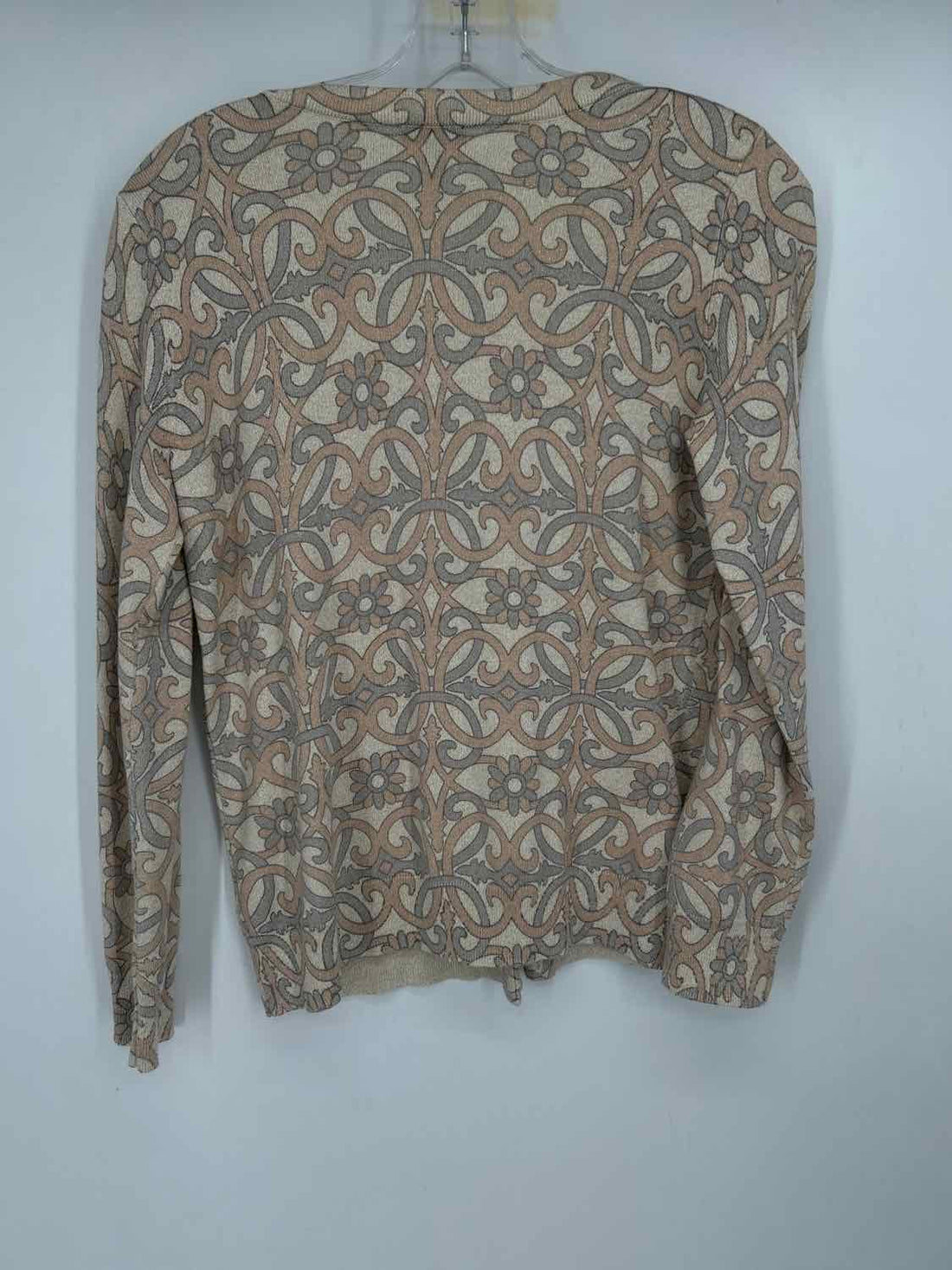 Talbots Size MP Tan & Grey Cardigan