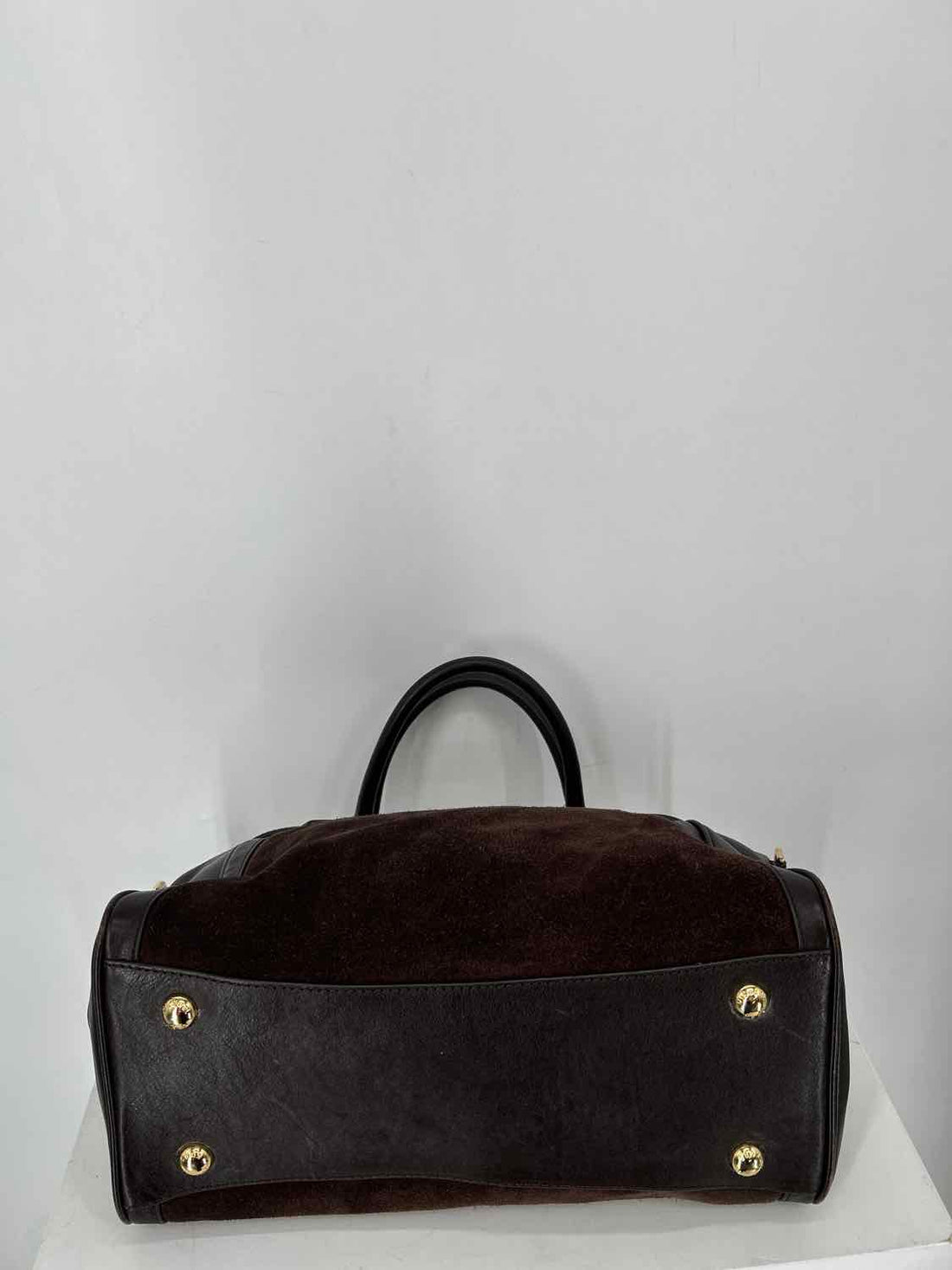 Michael Kors Dark Brown Genuine Leather Pre Owned Crossbody