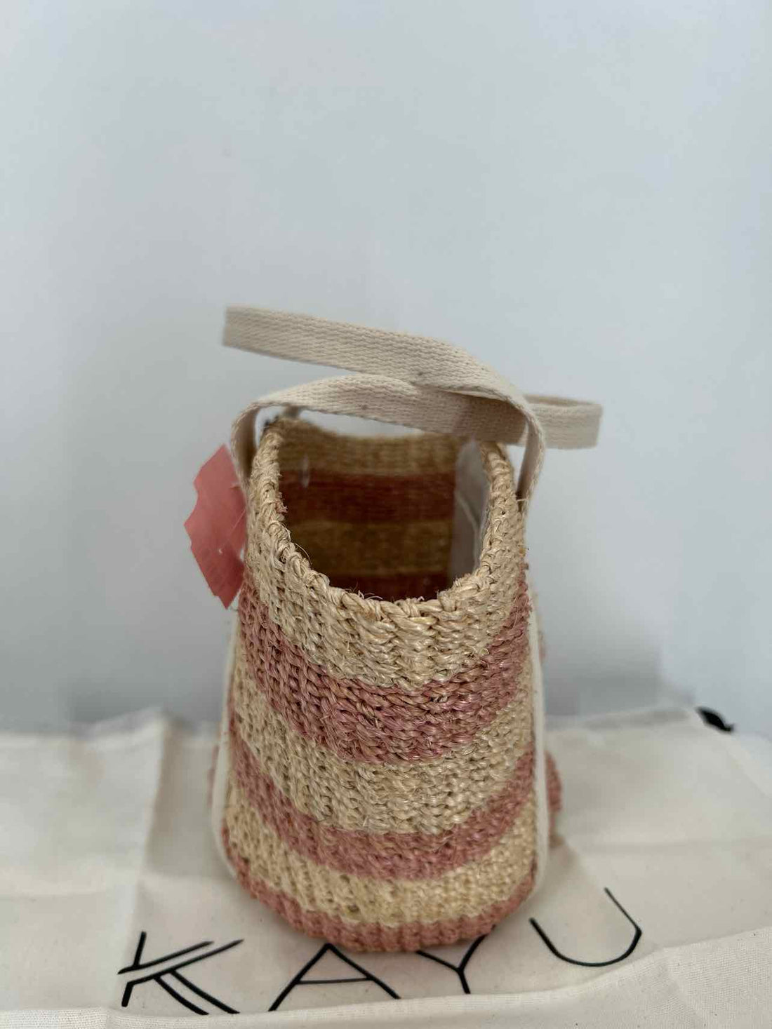 Kayu Natural Striped Straw NWT Purse