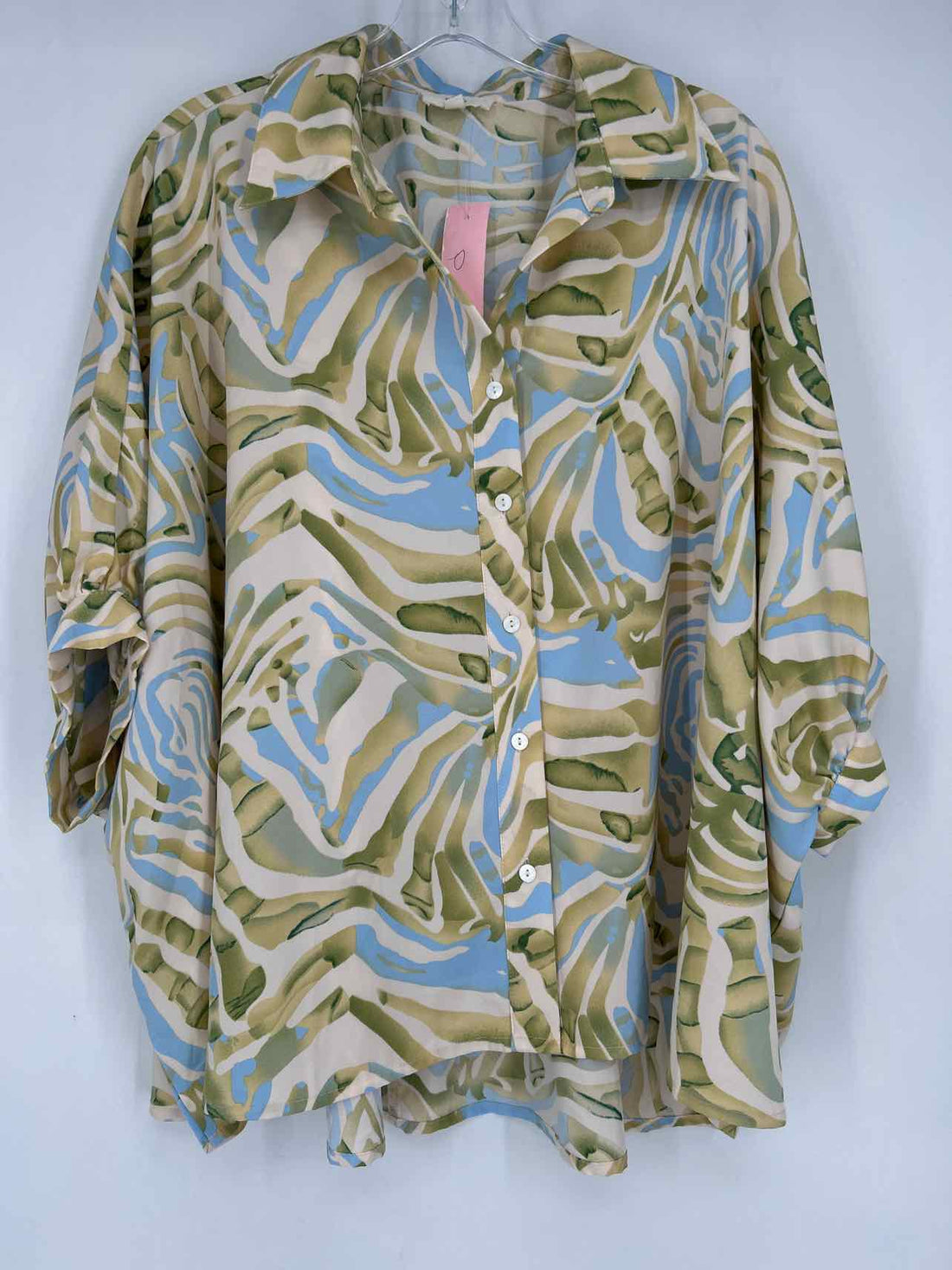 Entro Size M/L Beige Print Short Sleeve