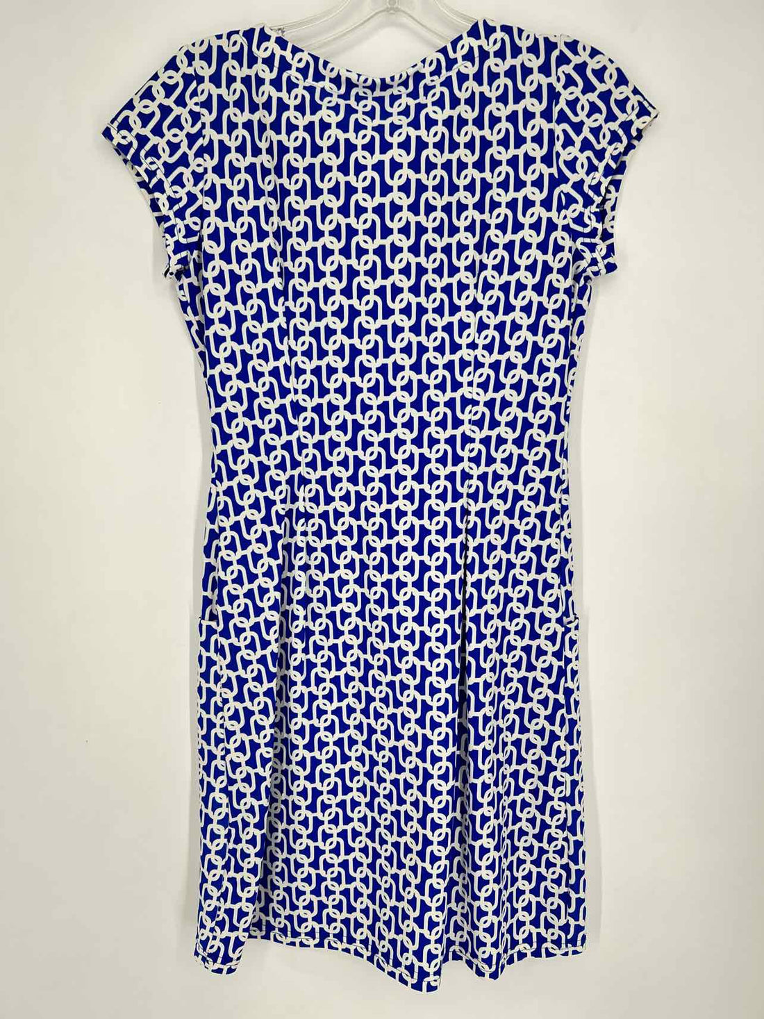 Jude Connally Size XS Cobalt Blue & Whit Short Sleeve Dress