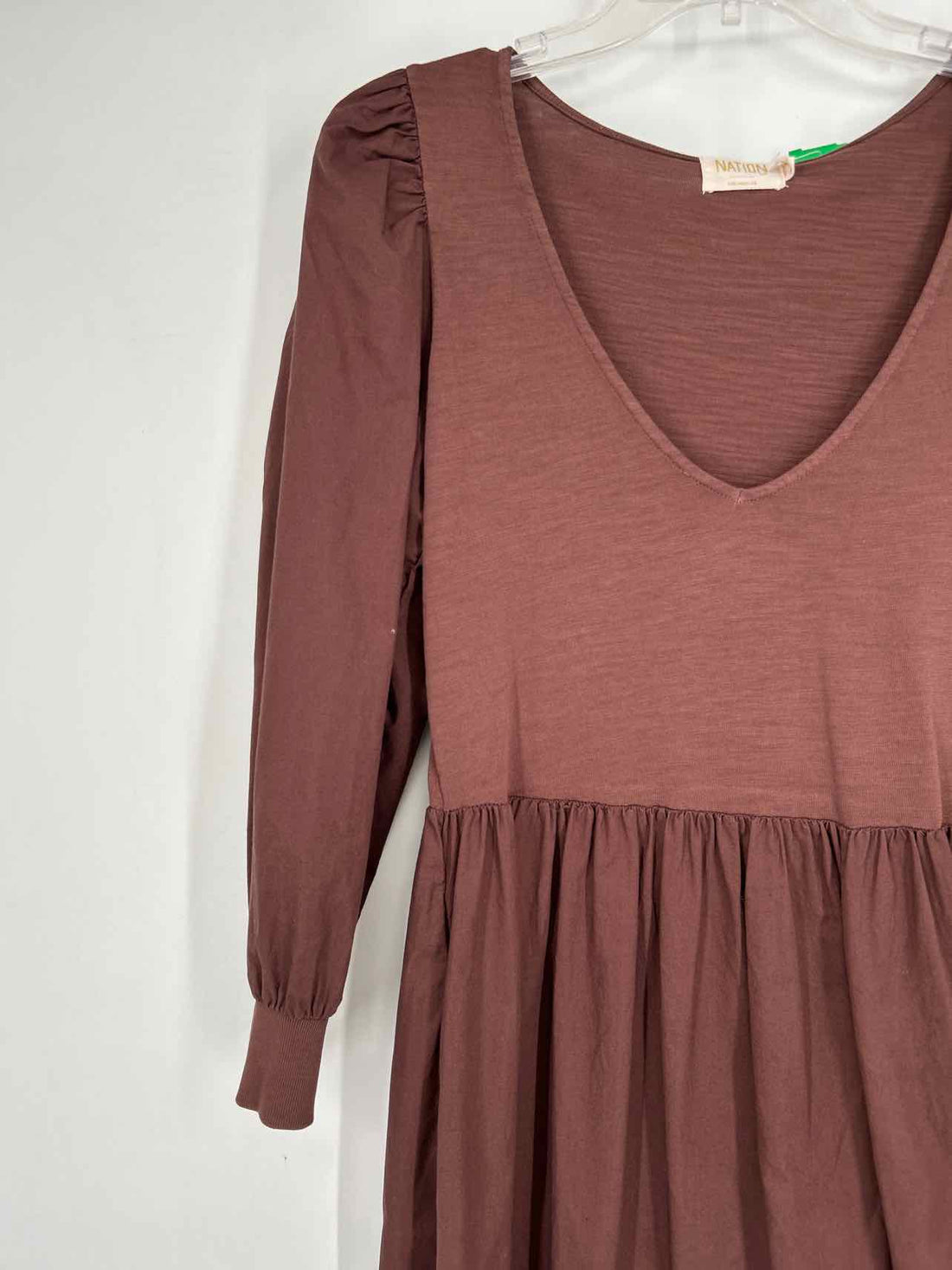 Nation Size M Brown Long Sleeve Dress