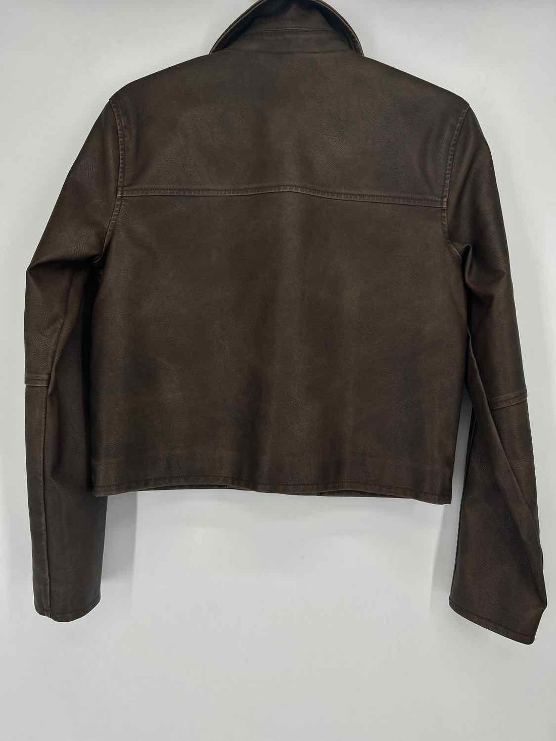 Abercrombie & Fitch Size S Brown Vegan Leather Jacket