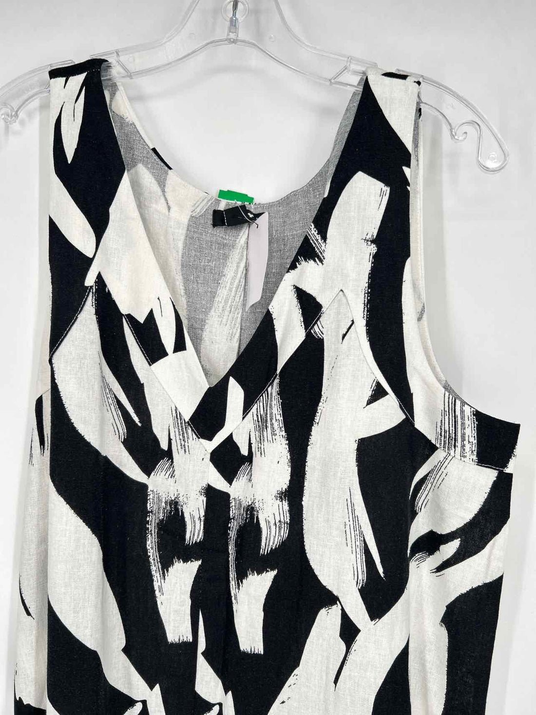 DKNY Size L White & Black Print NWT Dress