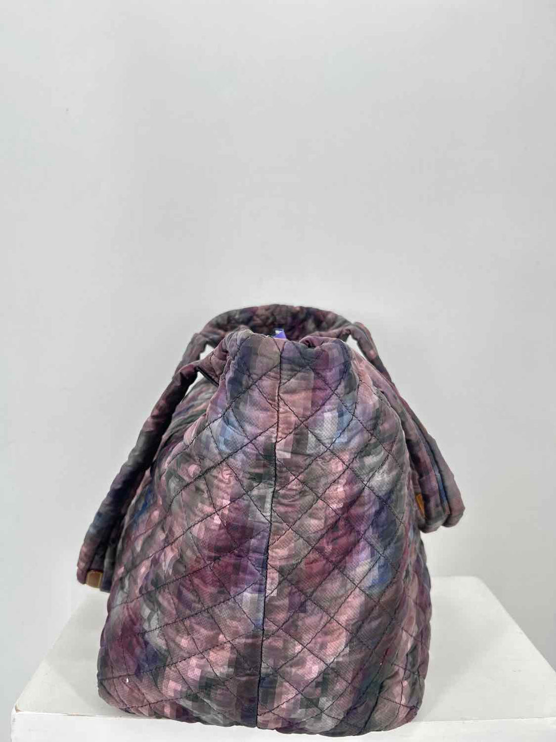 MZ Wallace Purple Pixel Quilted Nylon Tote