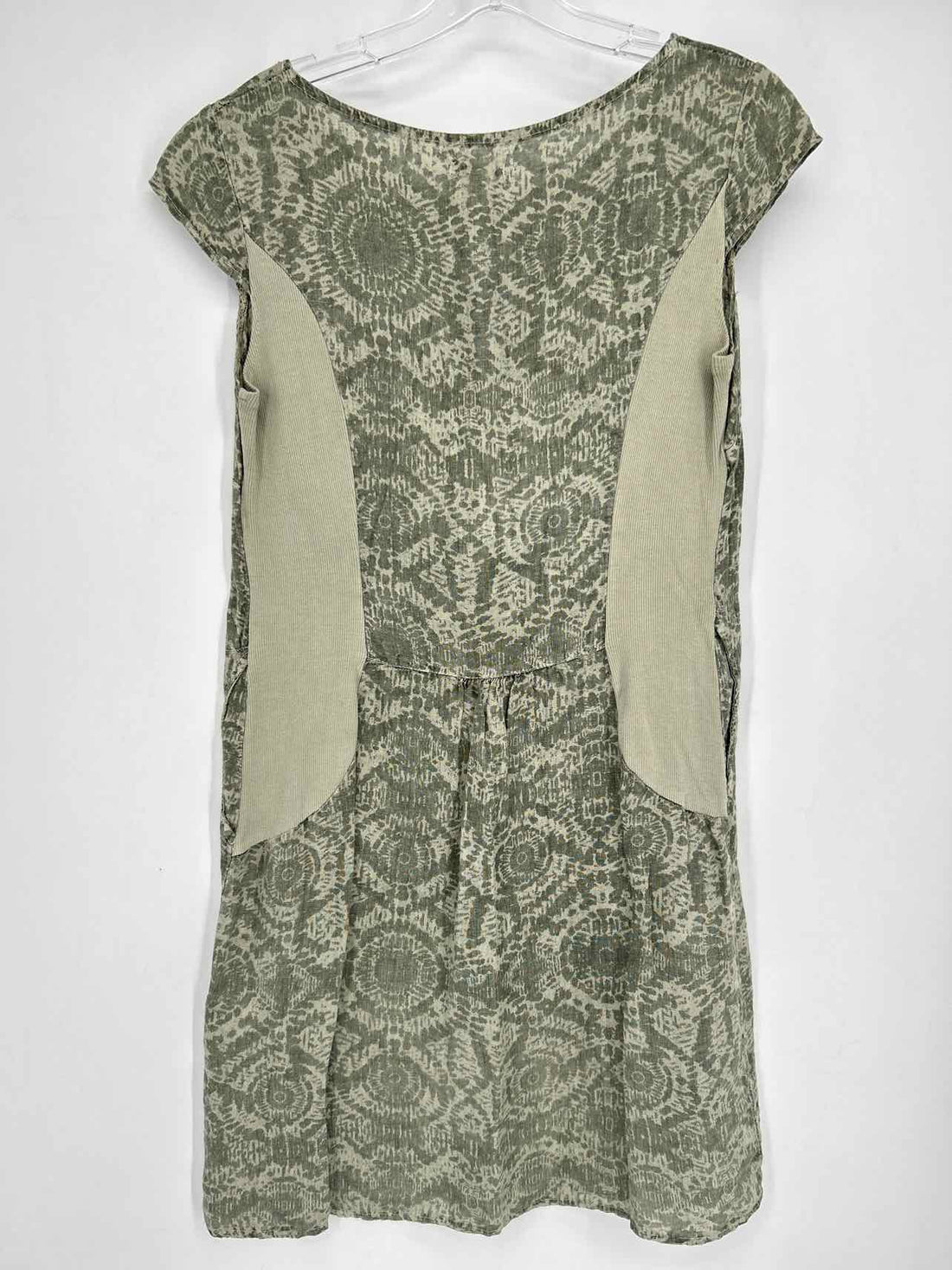 Lina Tomei Size M Green Print Dress