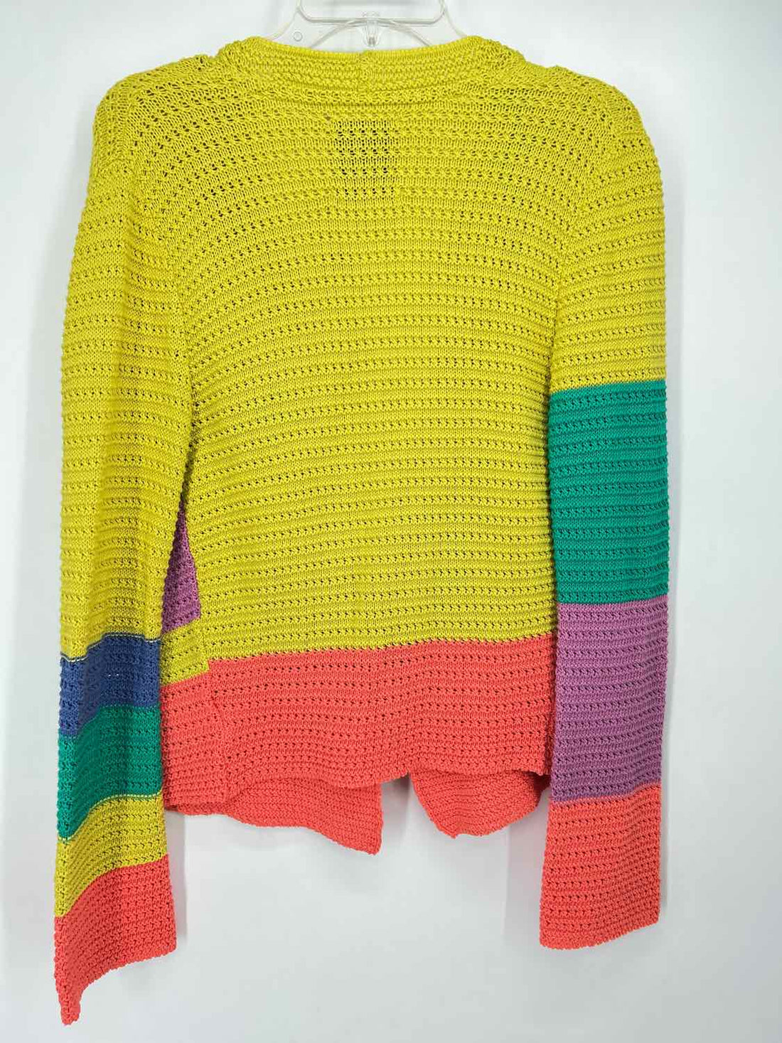 Aldo Martins Size S Yellow Multi Cotton Blend Cardigan
