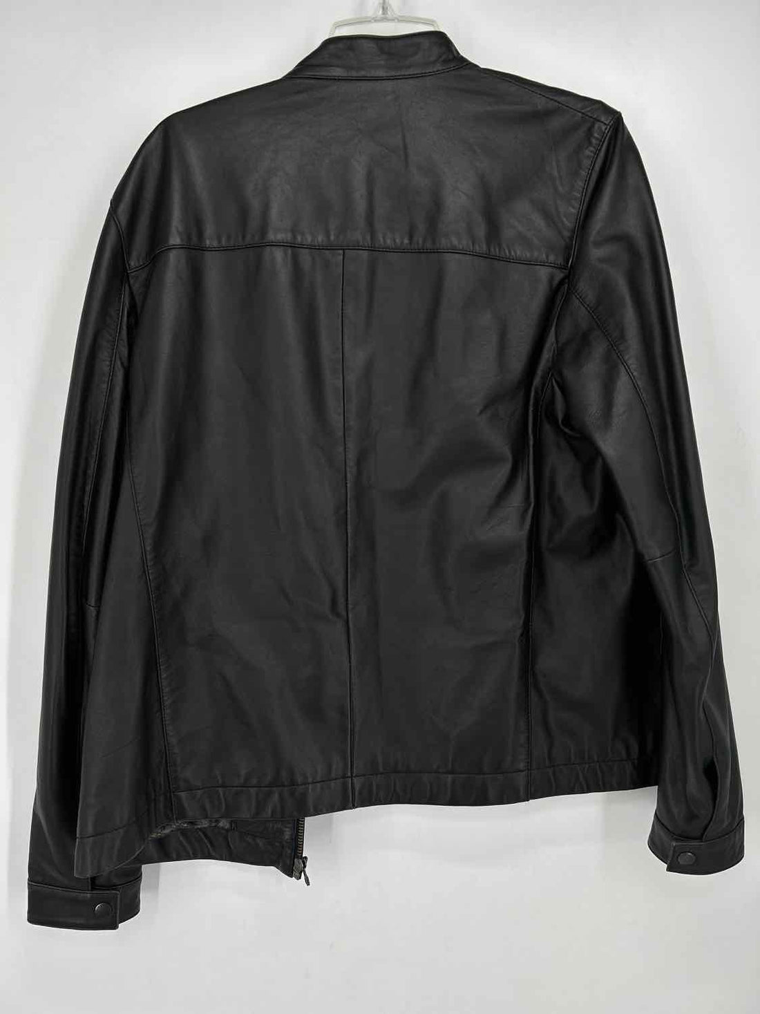 Ted Baker Size 4 Black Genuine Leather Jacket