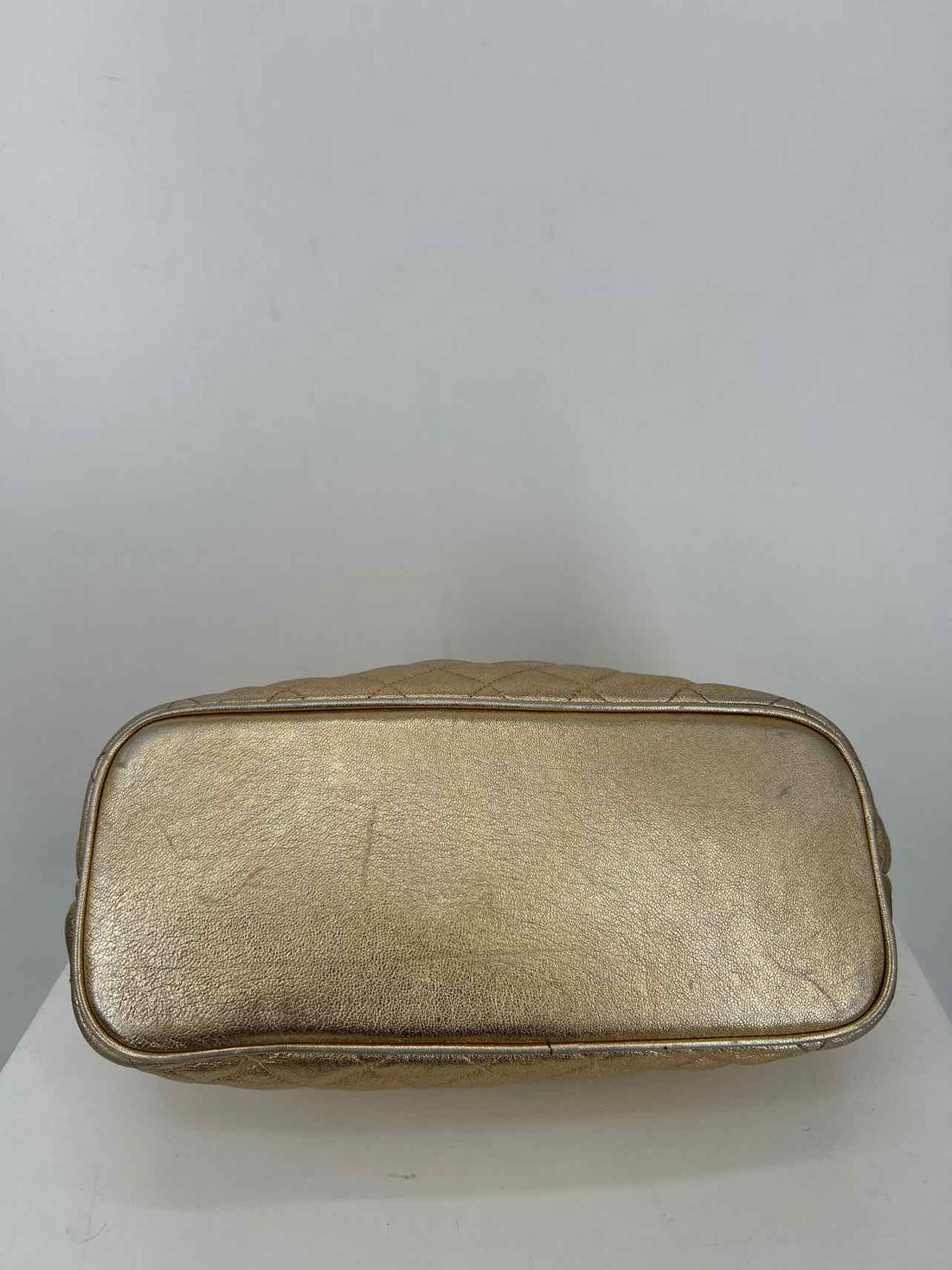 Michael Kors Gold Quilted Leather Pre Owned Tote