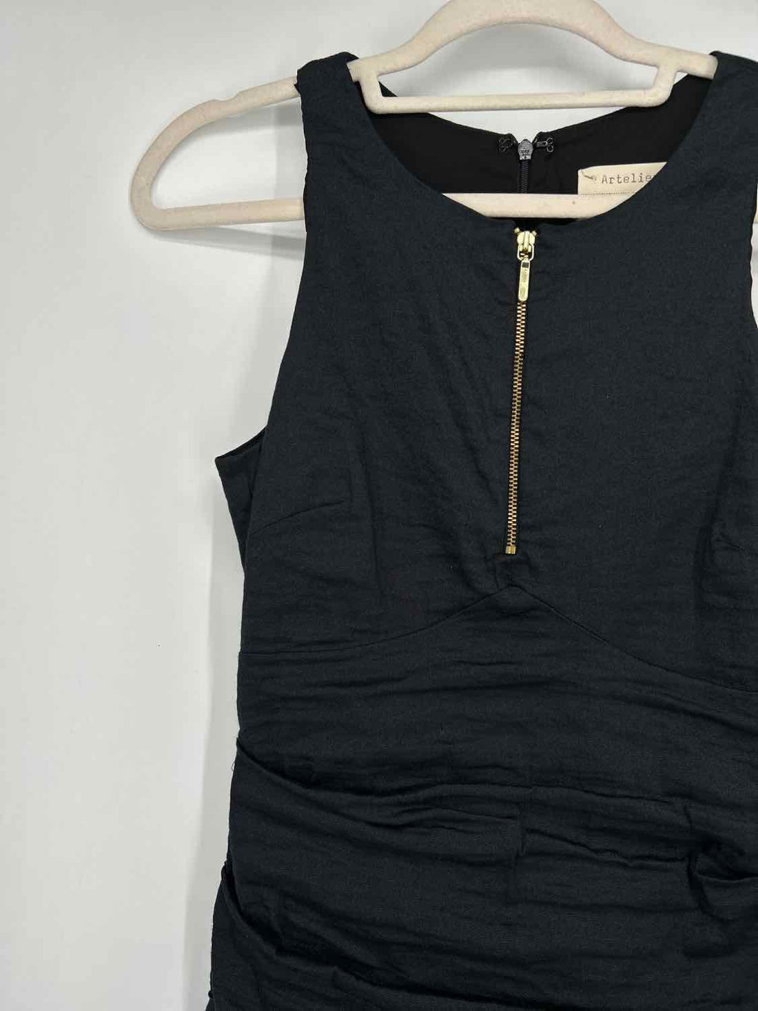 Artelier Nicole Miller Size 6 Black Shimmer Sleeveless Dress