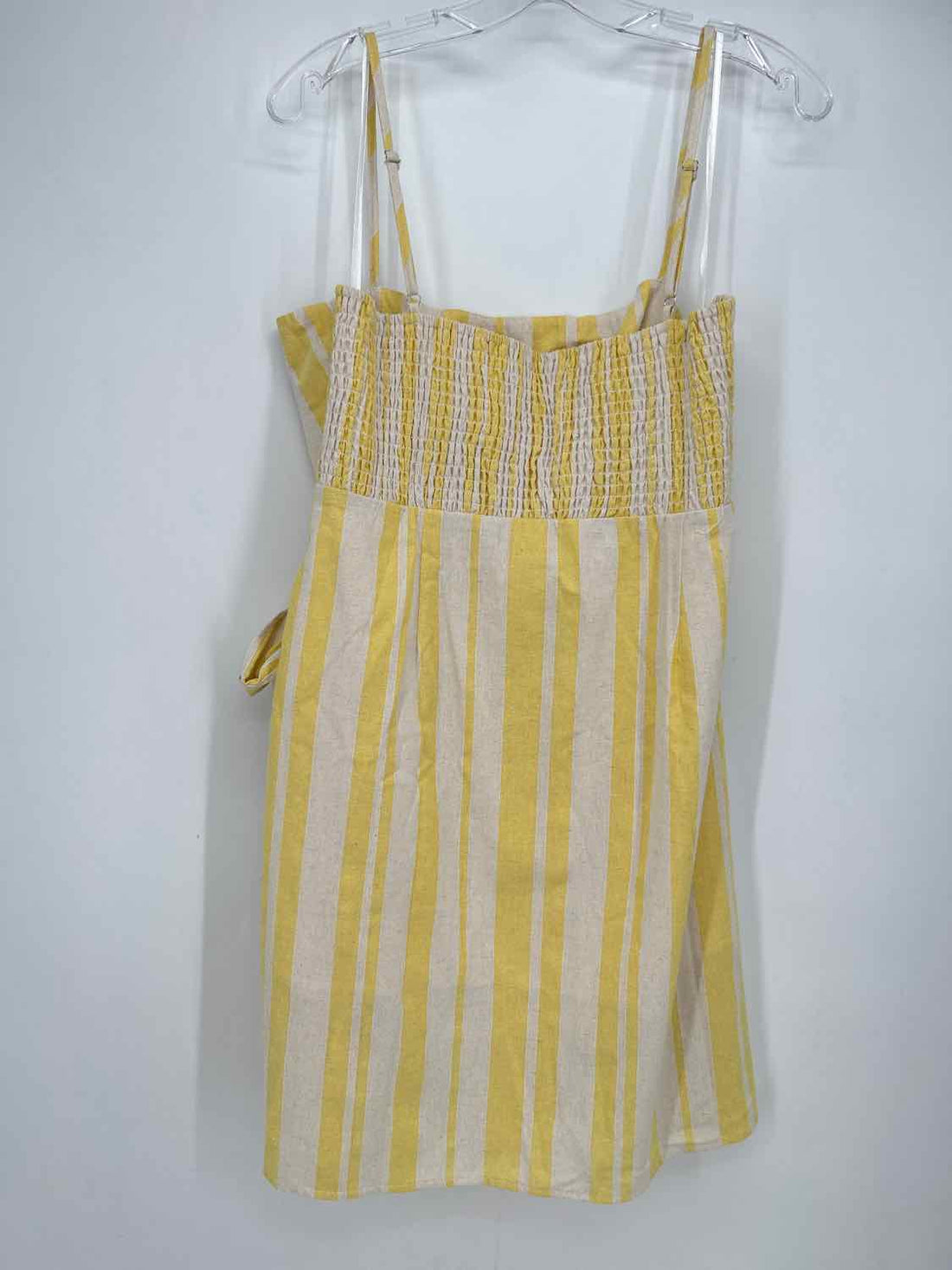 White Birch Size 2X Yellow Striped Dress