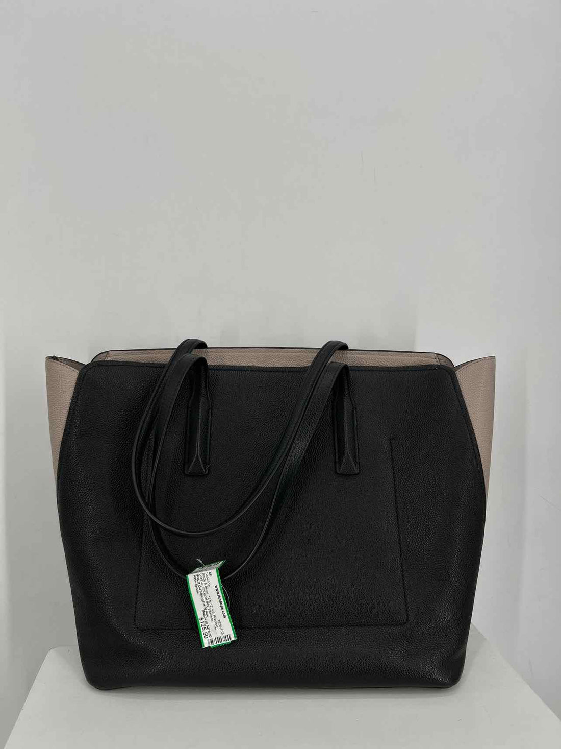 Kate Spade Black & Beige Pebbled Leather Shoulder