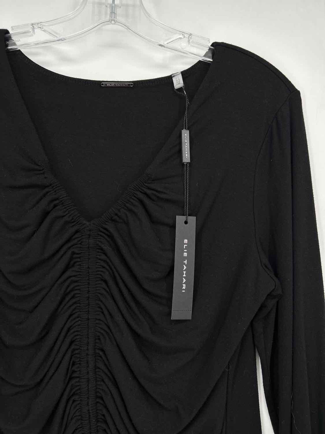 Elie Tahari Size L Black Long Sleeve