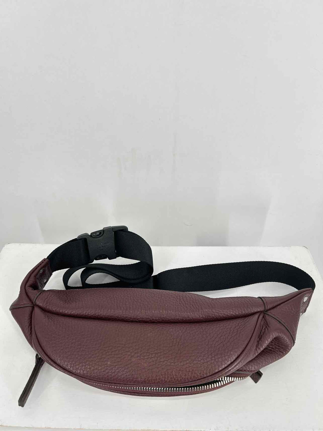 Treasure & Bond Burgundy Pebbled Leather Belt Bag