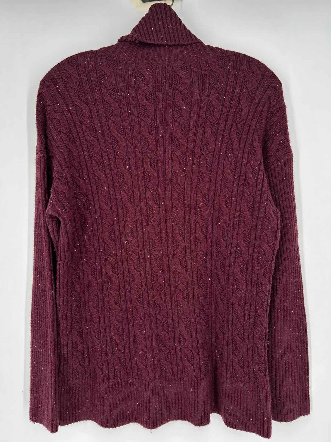 Talbots Size M Burgundy confetti Cotton Blend Sweater