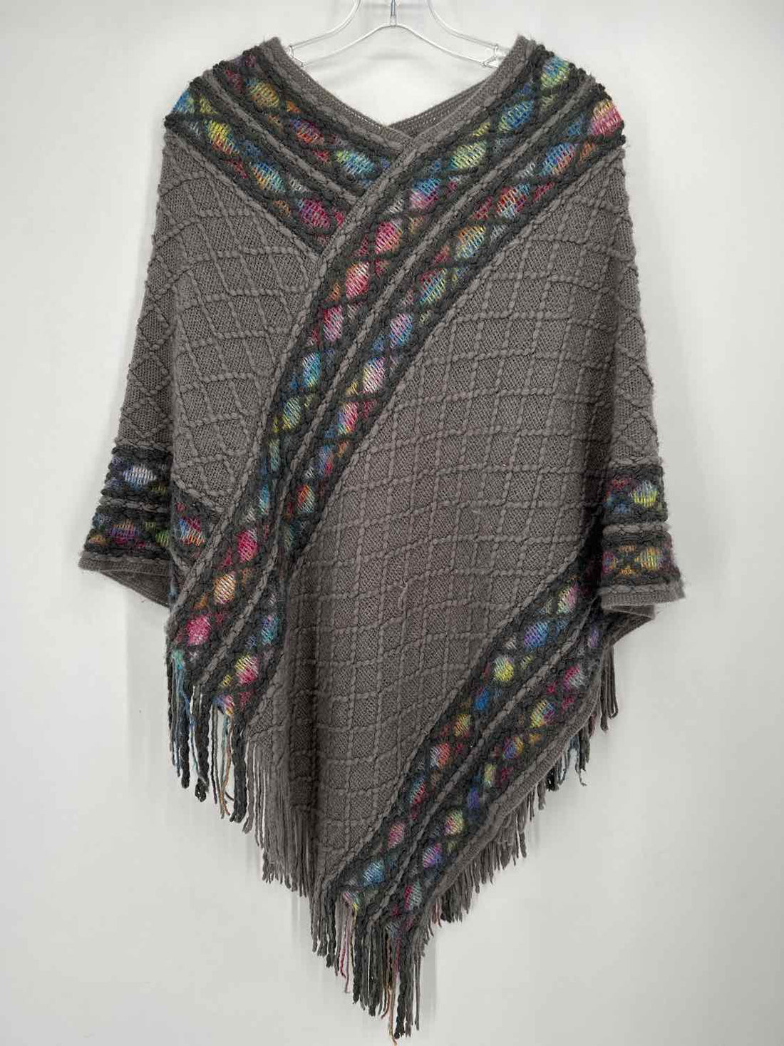 Coco + Carmen Size One Size Gray Poncho