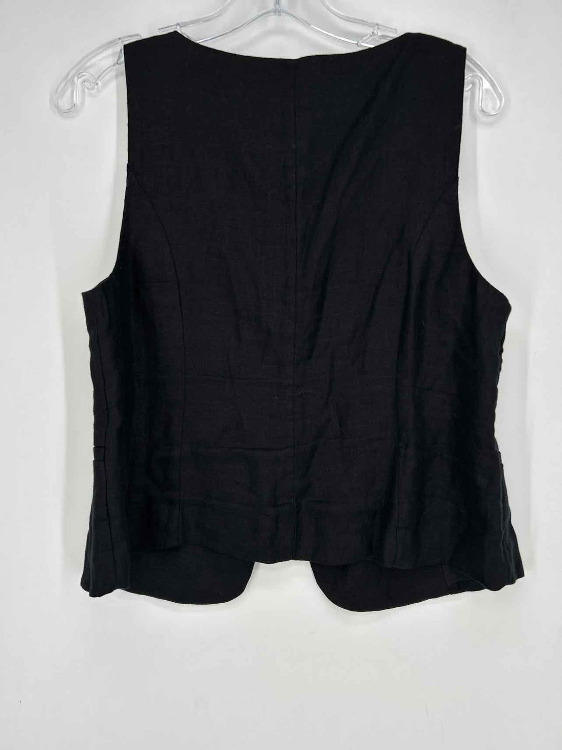 J Crew Size 10 Black Linen Sleeveless