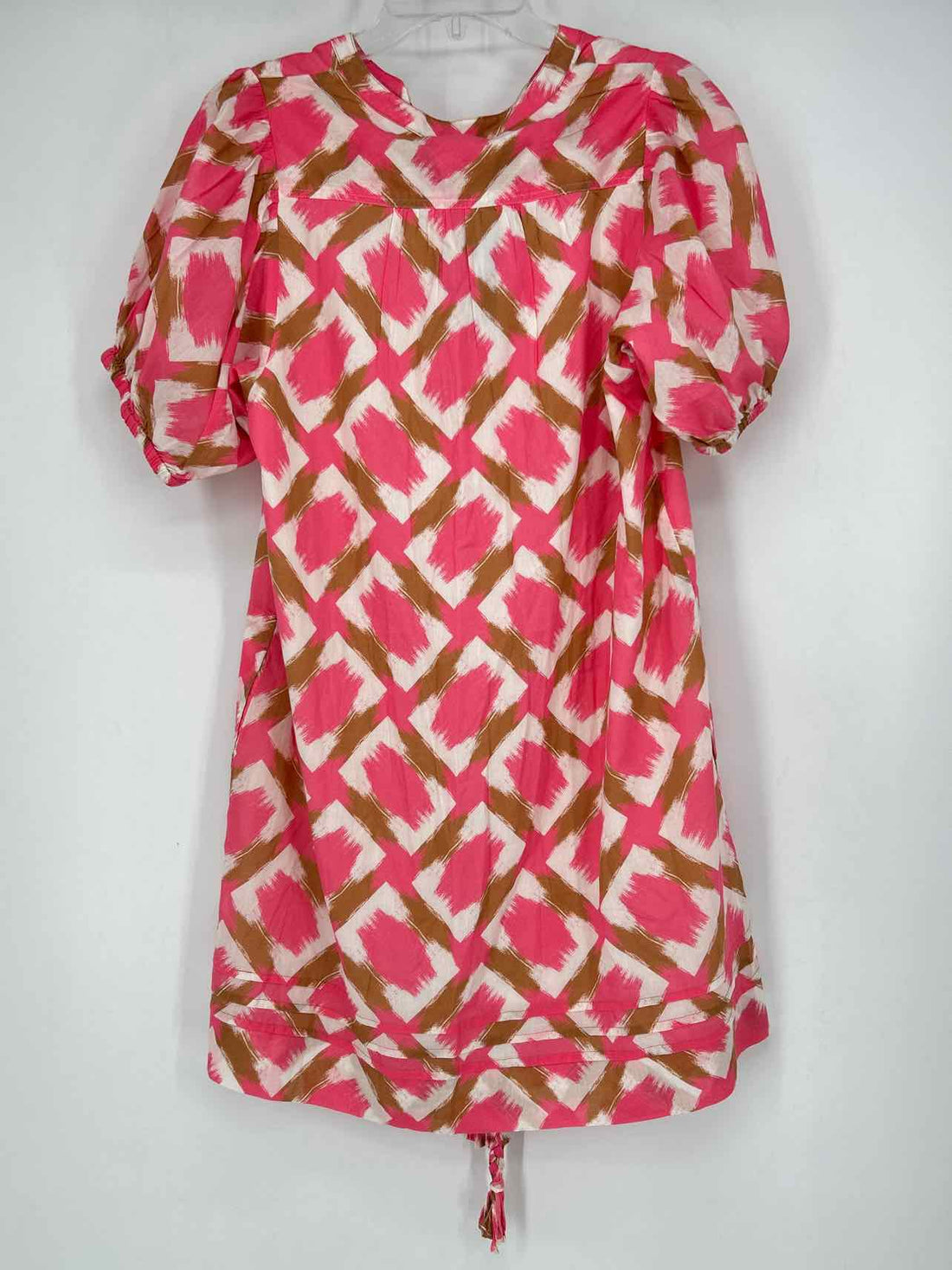 Lilla P Size XS White & Pink Print Dress