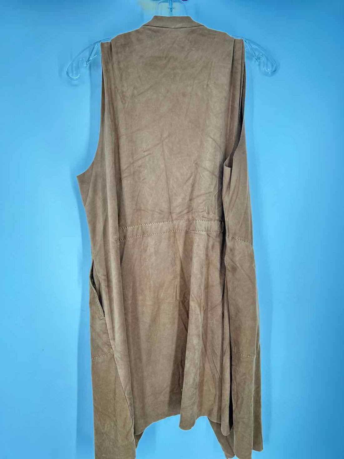 Max Studio Size M Brown Faux Suede Vest