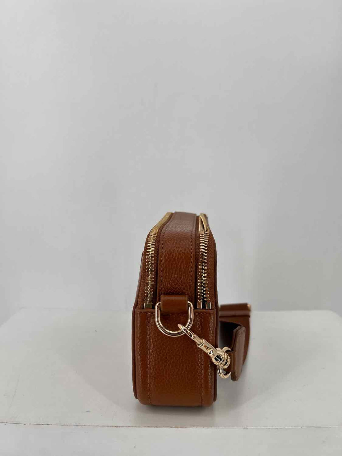 Quince Cognac Pebbled Leather NWT Crossbody
