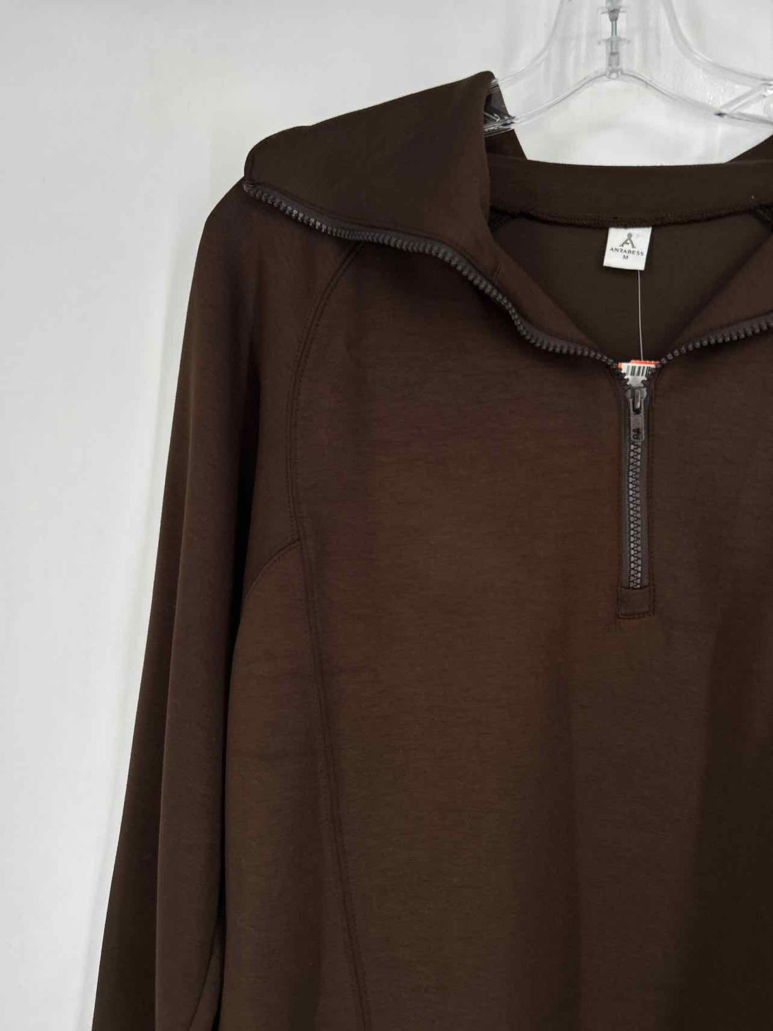 Anrabess Size M Dark Brown Sweatshirt
