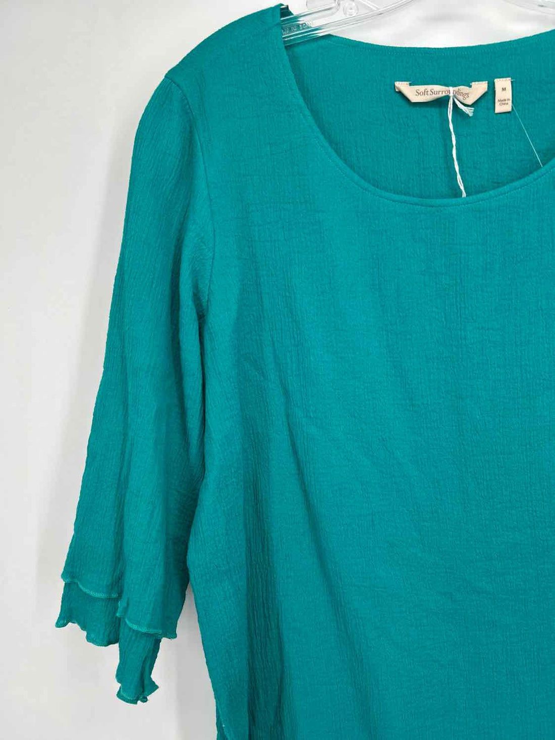 Soft Surroundings Size M Teal Long Sleeve