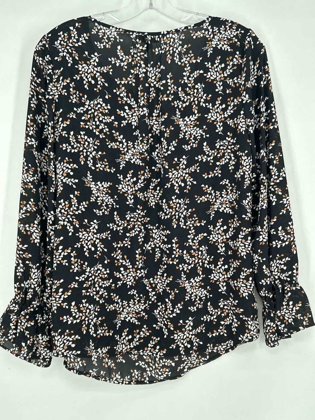 Talbots Size MP Black & White Print Long Sleeve
