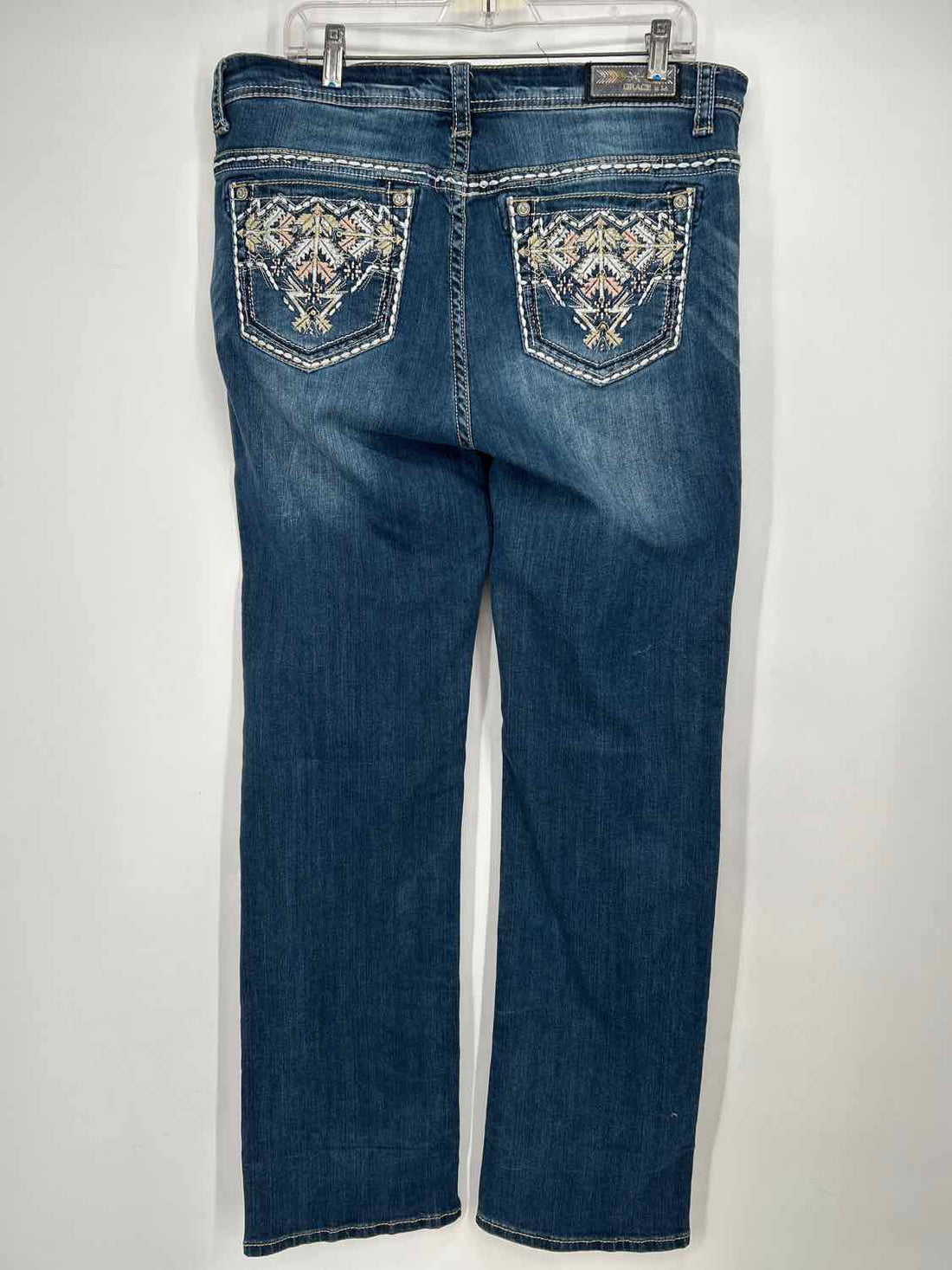 Grace in LA Size 17 Denim Embroidery Embellished Jeans