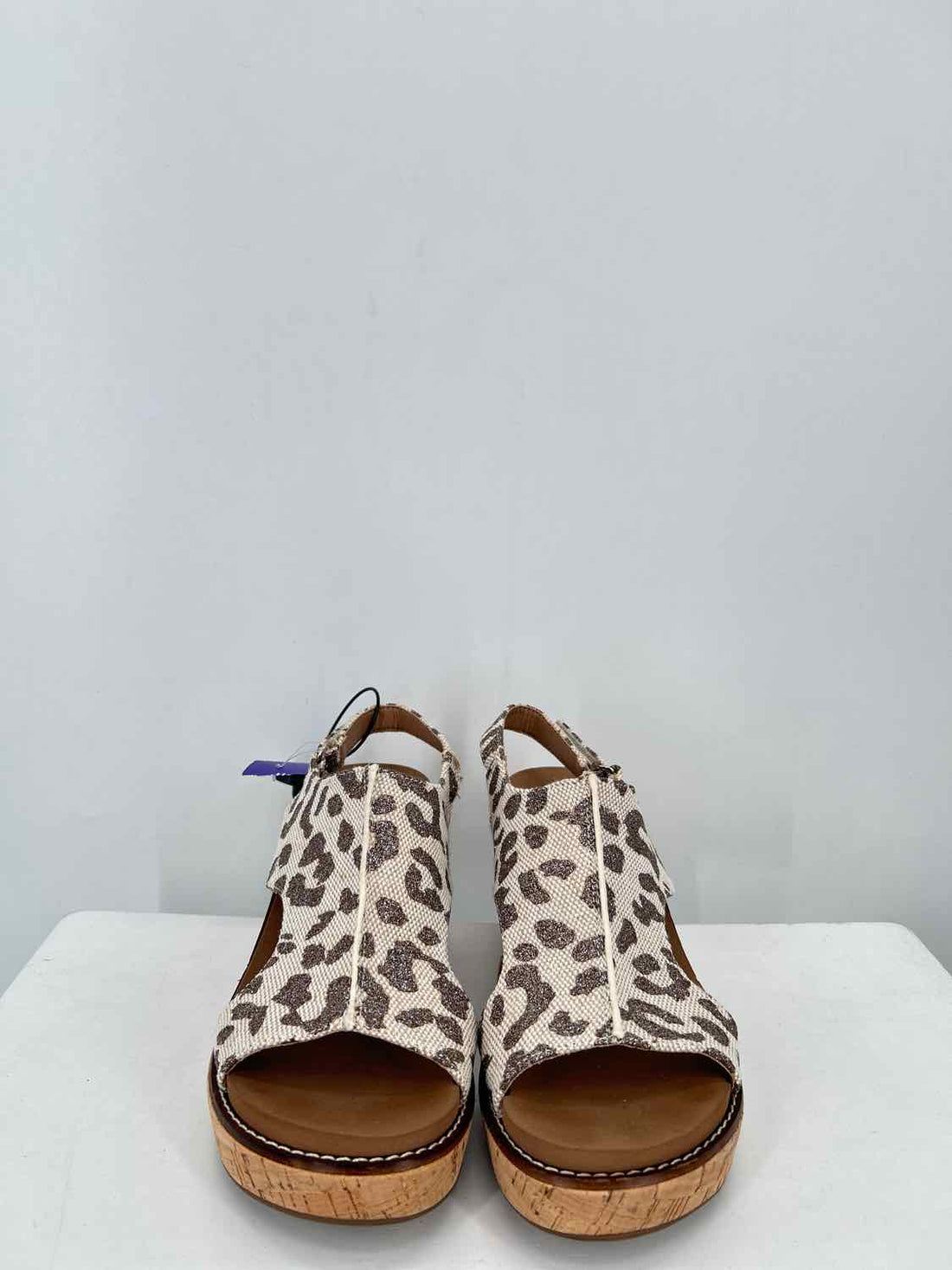 Corkys Women Size 7 Leopard Shimmer Cork Wedges