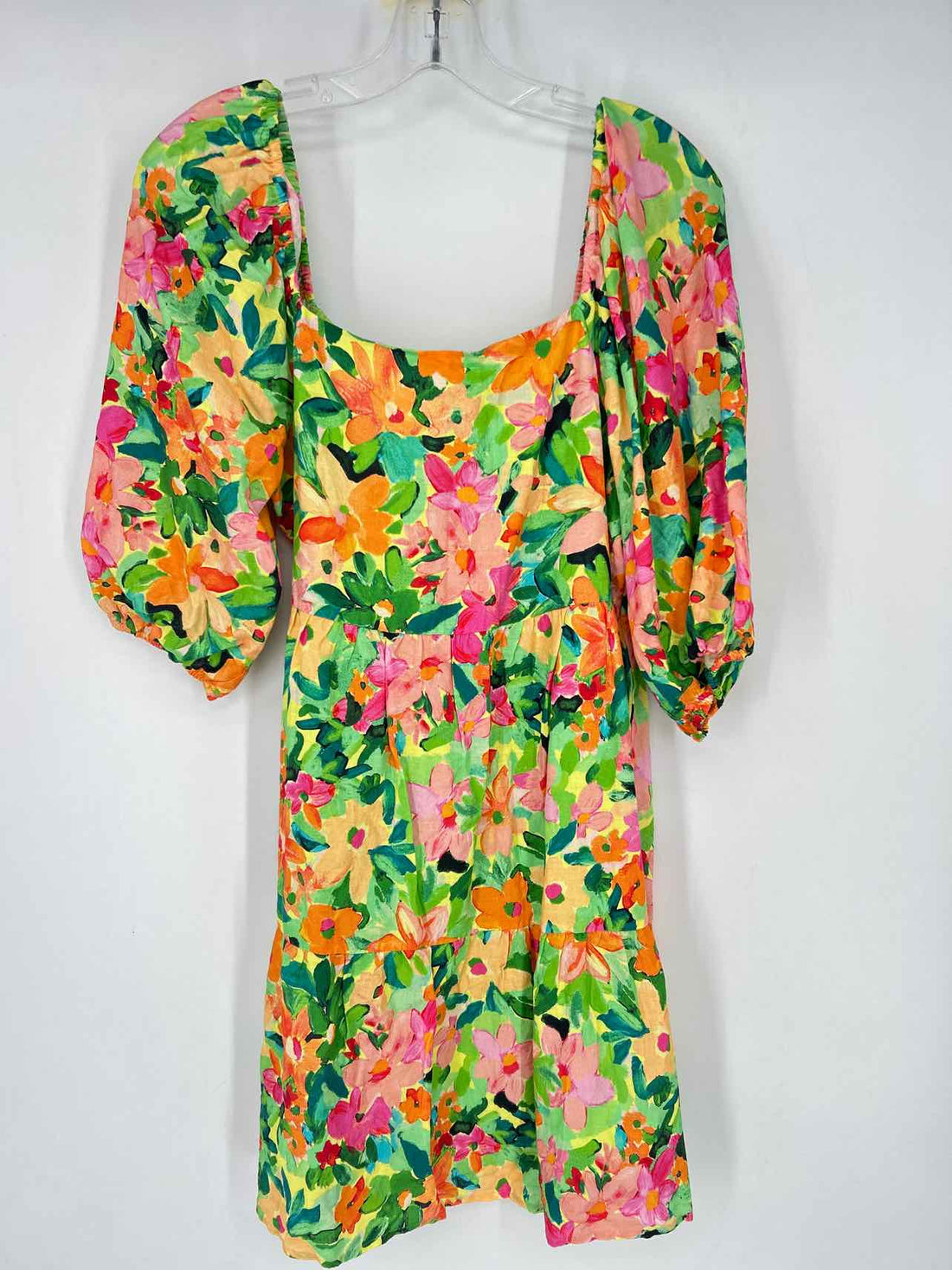 Sanctuary Size S pink green & orange floral Short Sleeve Dress