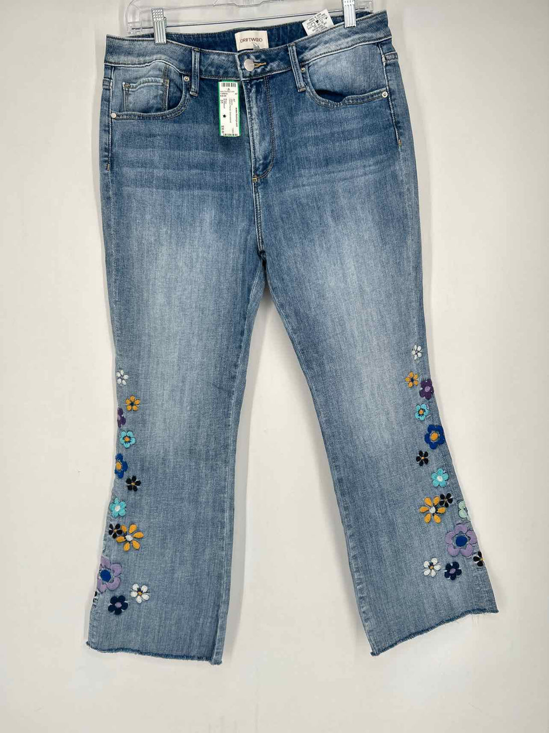 Driftwood Size 31 Denim Floral Embroidered Jeans